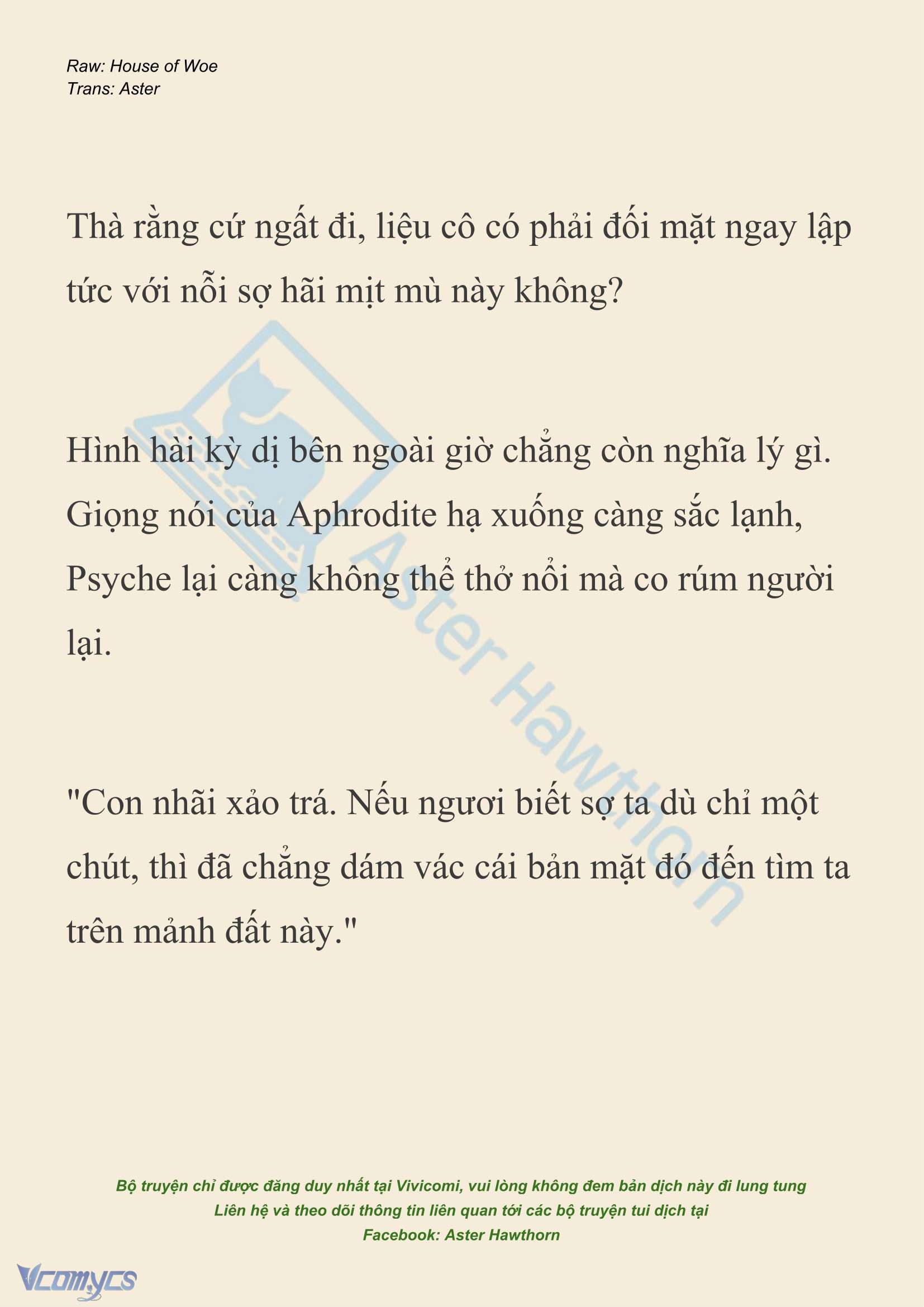 [NOVEL] Dành Cho Các Nữ Thần: Dành cho Psyche Chapter 40 - Trang 7
