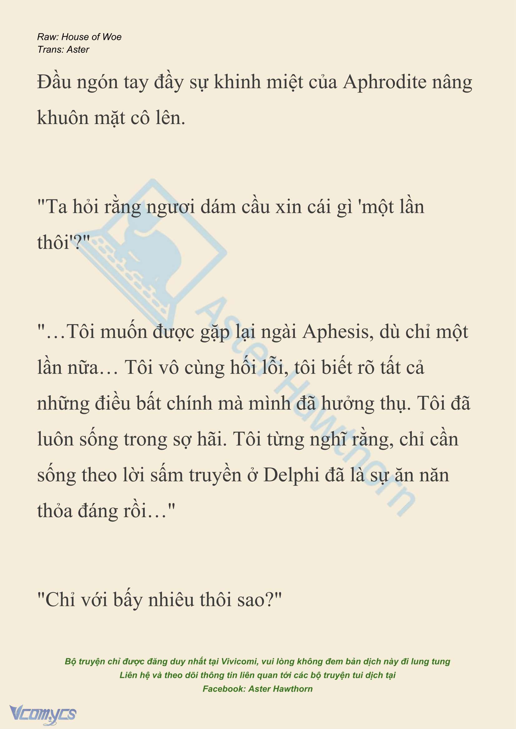 [NOVEL] Dành Cho Các Nữ Thần: Dành cho Psyche Chapter 40 - Trang 9