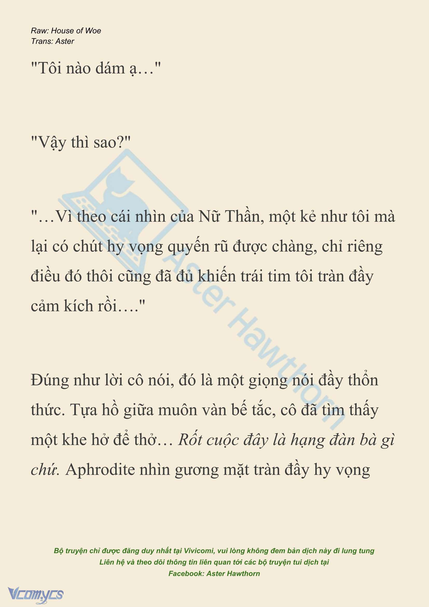 [NOVEL] Dành Cho Các Nữ Thần: Dành cho Psyche Chapter 42 - Trang 6