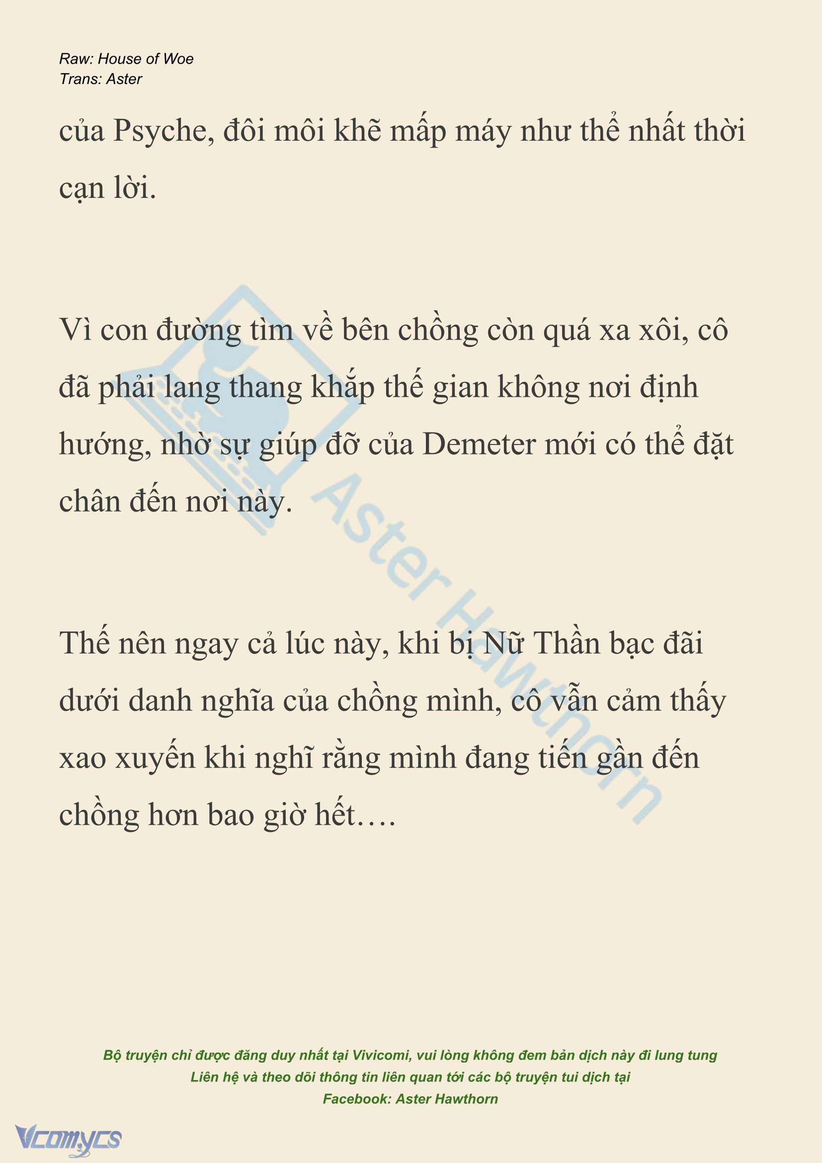 [NOVEL] Dành Cho Các Nữ Thần: Dành cho Psyche Chapter 42 - Trang 7