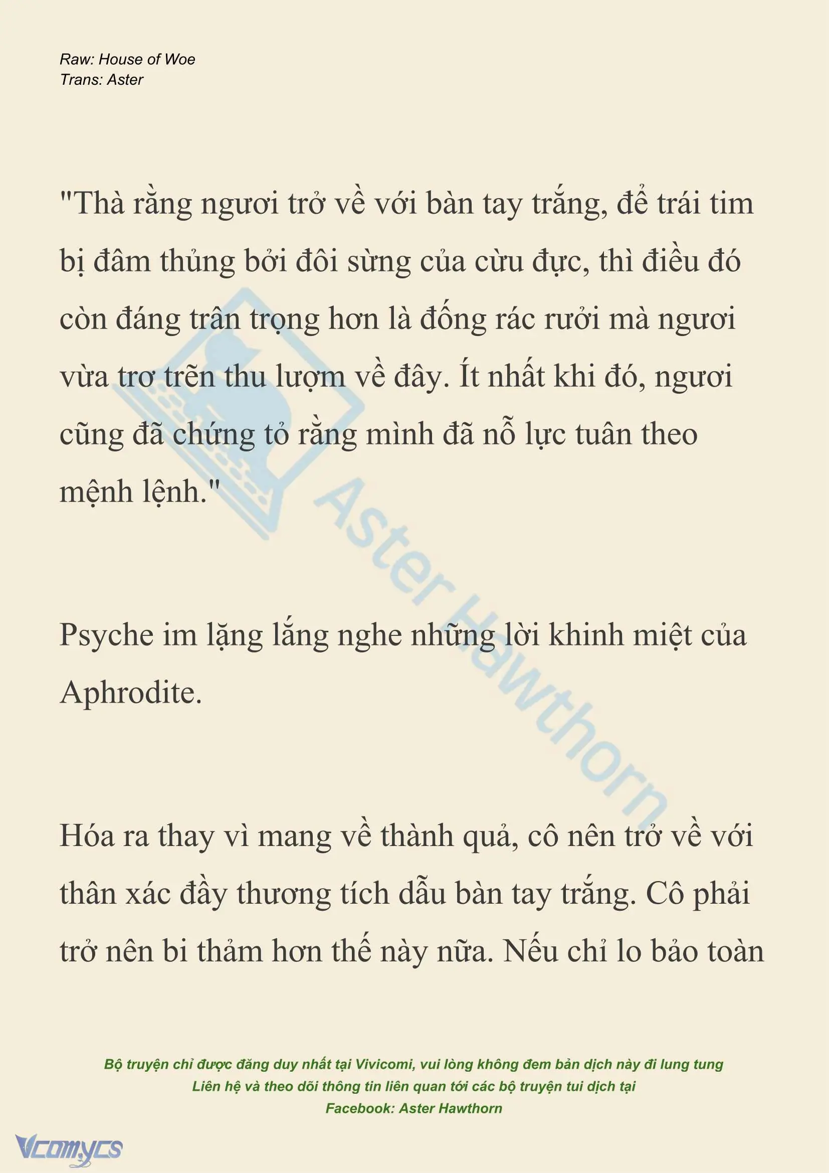 [NOVEL] Dành Cho Các Nữ Thần: Dành cho Psyche Chapter 44 - Trang 3