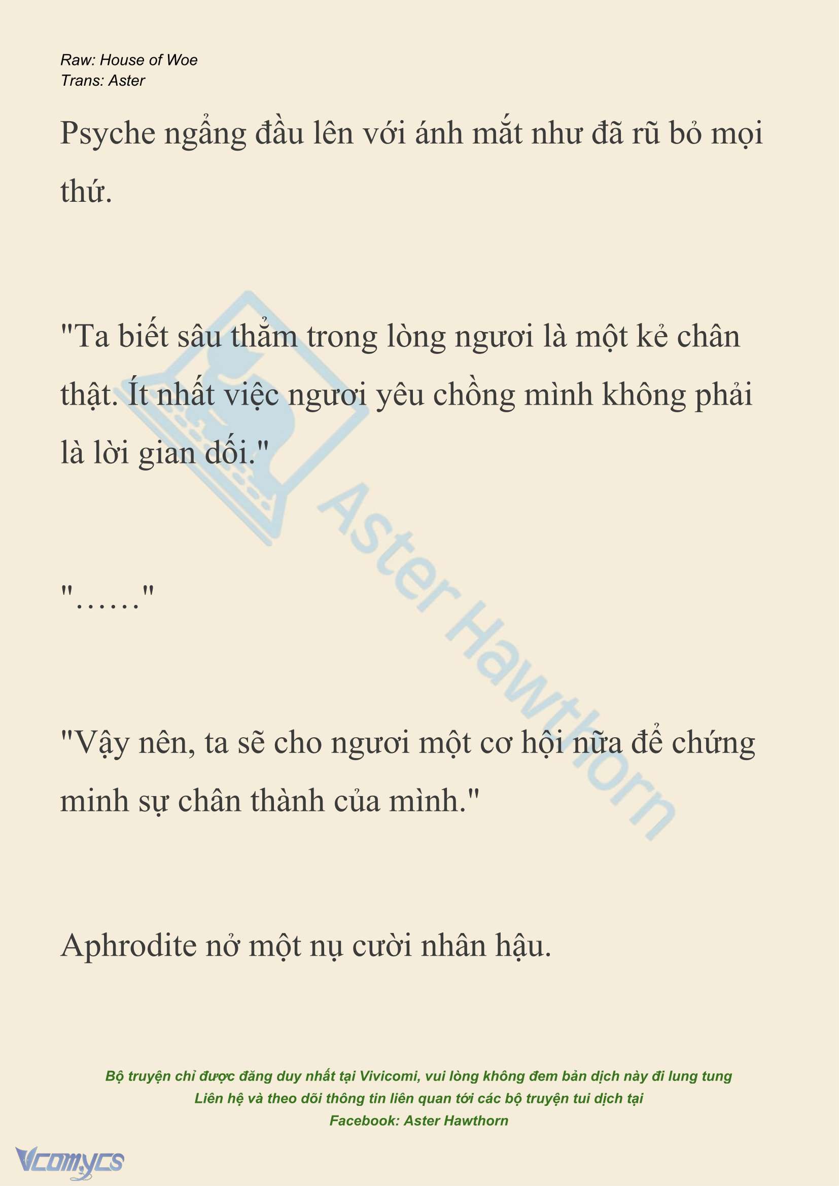 [NOVEL] Dành Cho Các Nữ Thần: Dành cho Psyche Chapter 44 - Trang 6