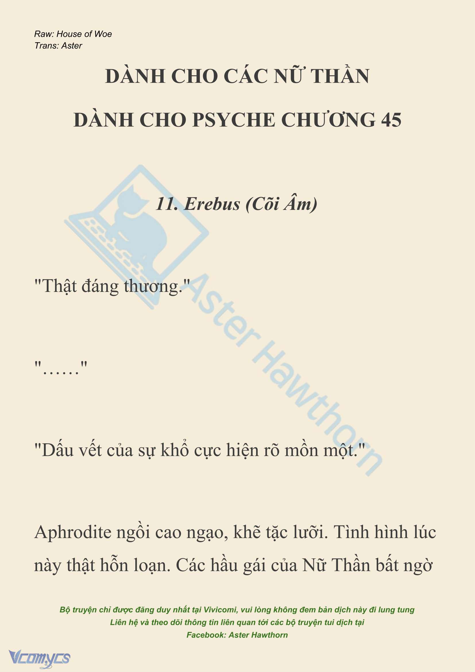 [NOVEL] Dành Cho Các Nữ Thần: Dành cho Psyche Chapter 45 - Trang 2
