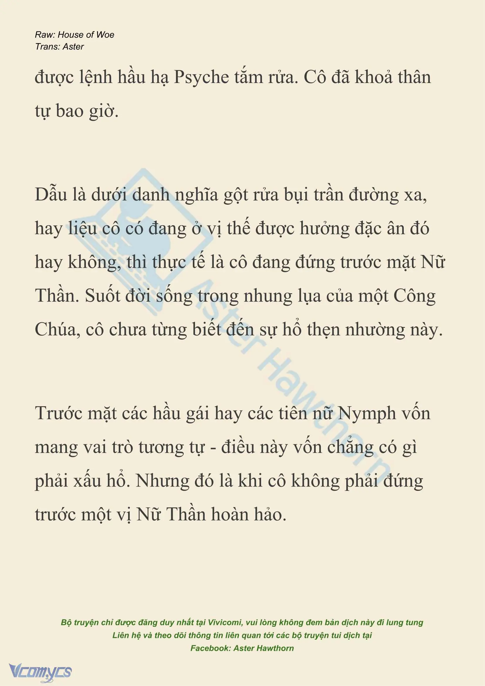 [NOVEL] Dành Cho Các Nữ Thần: Dành cho Psyche Chapter 45 - Trang 3
