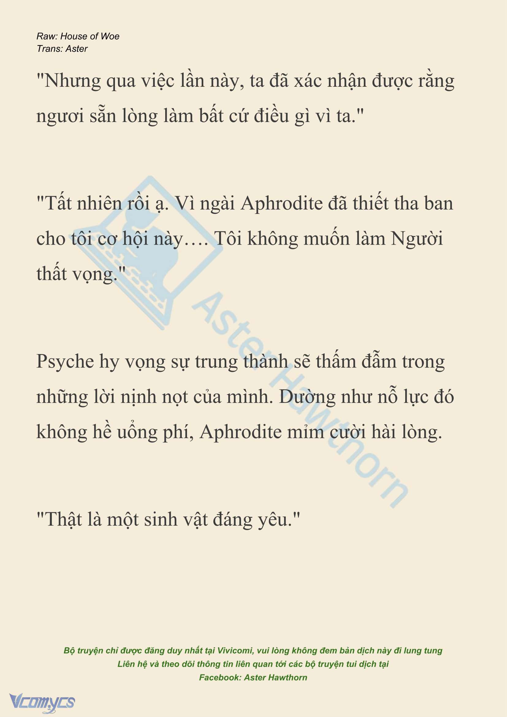 [NOVEL] Dành Cho Các Nữ Thần: Dành cho Psyche Chapter 45 - Trang 9