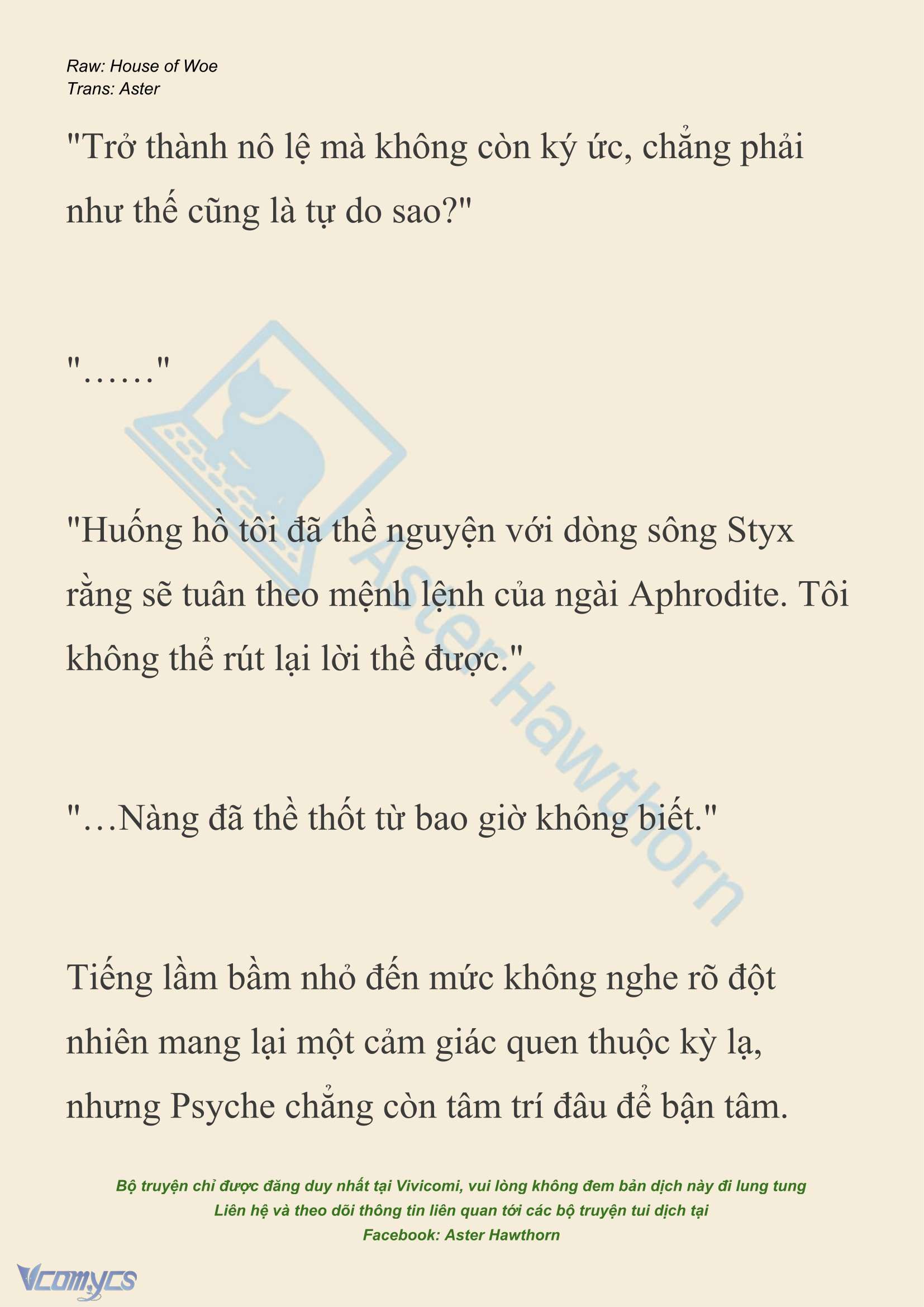 [NOVEL] Dành Cho Các Nữ Thần: Dành cho Psyche Chapter 47 - Trang 14