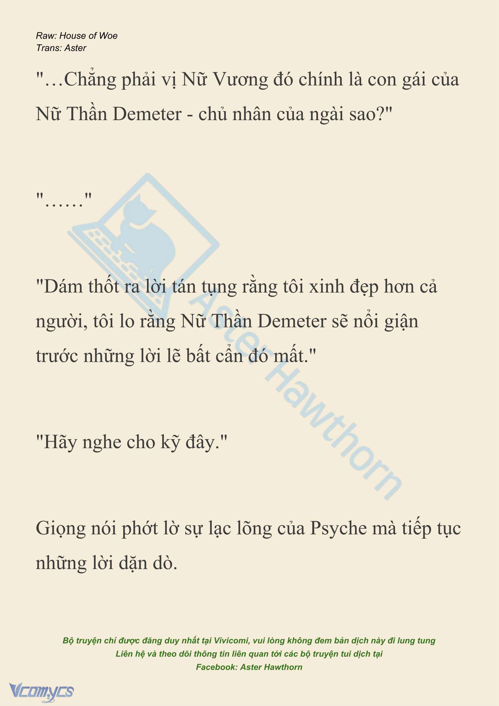 [NOVEL] Dành Cho Các Nữ Thần: Dành cho Psyche Chapter 47 - Trang 19
