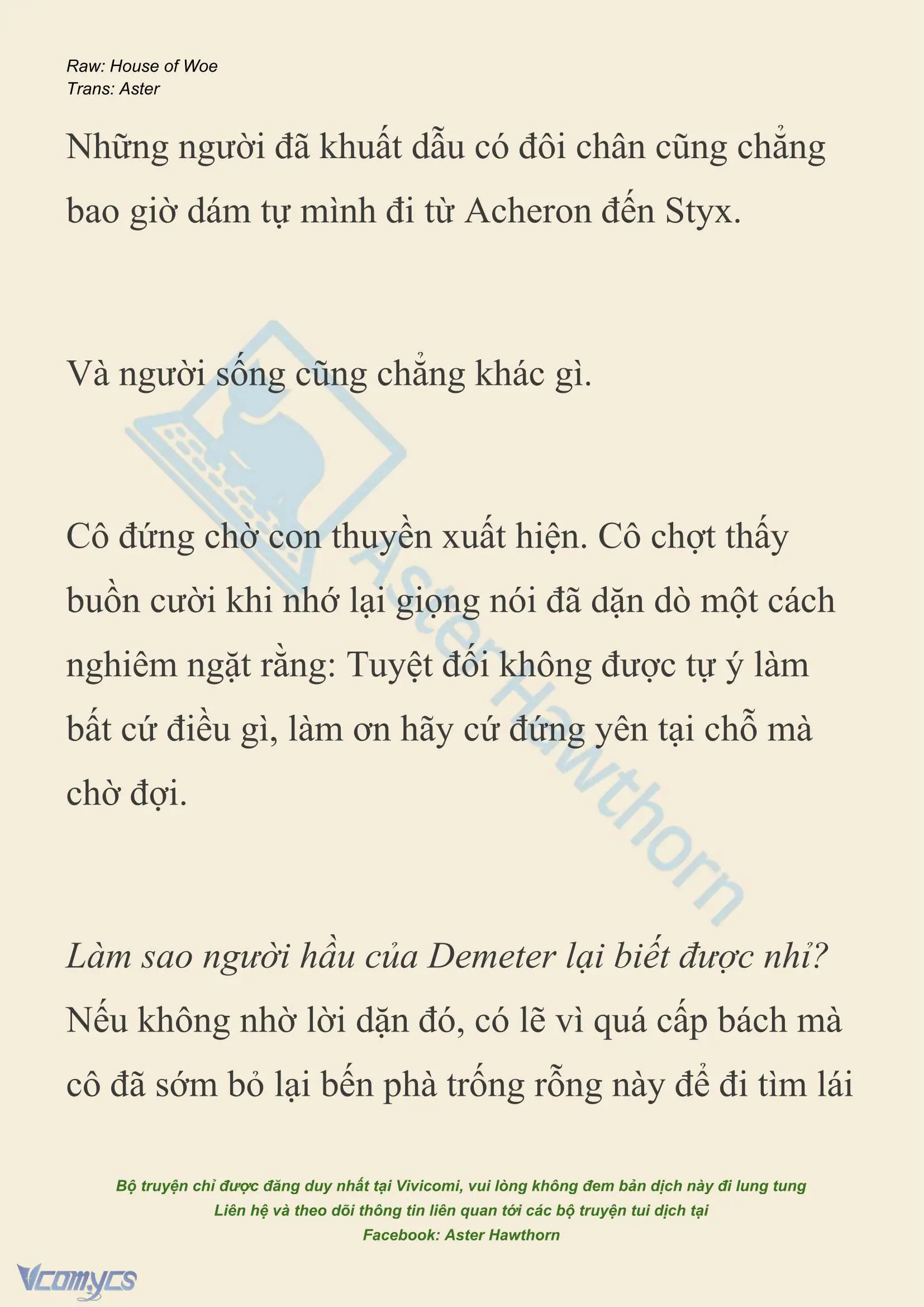 [NOVEL] Dành Cho Các Nữ Thần: Dành cho Psyche Chapter 48 - Trang 6