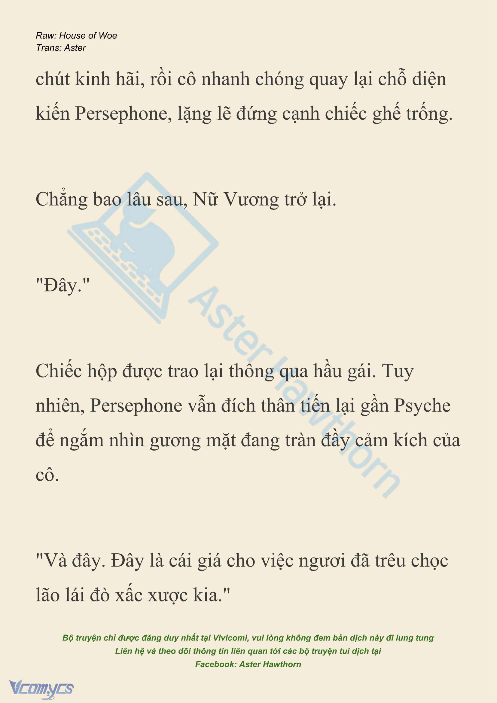 [NOVEL] Dành Cho Các Nữ Thần: Dành cho Psyche Chapter 49 - Trang 11