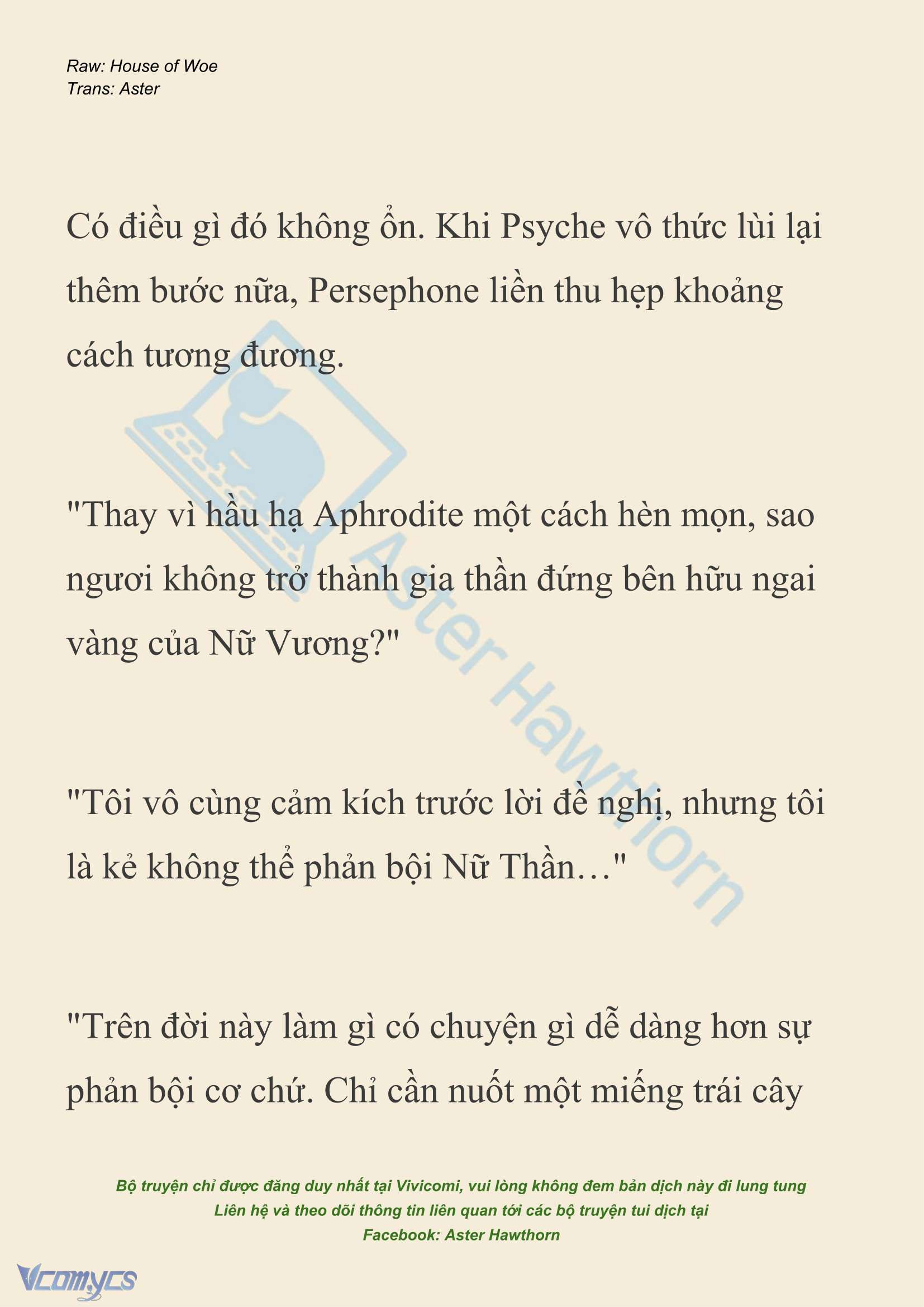 [NOVEL] Dành Cho Các Nữ Thần: Dành cho Psyche Chapter 49 - Trang 15