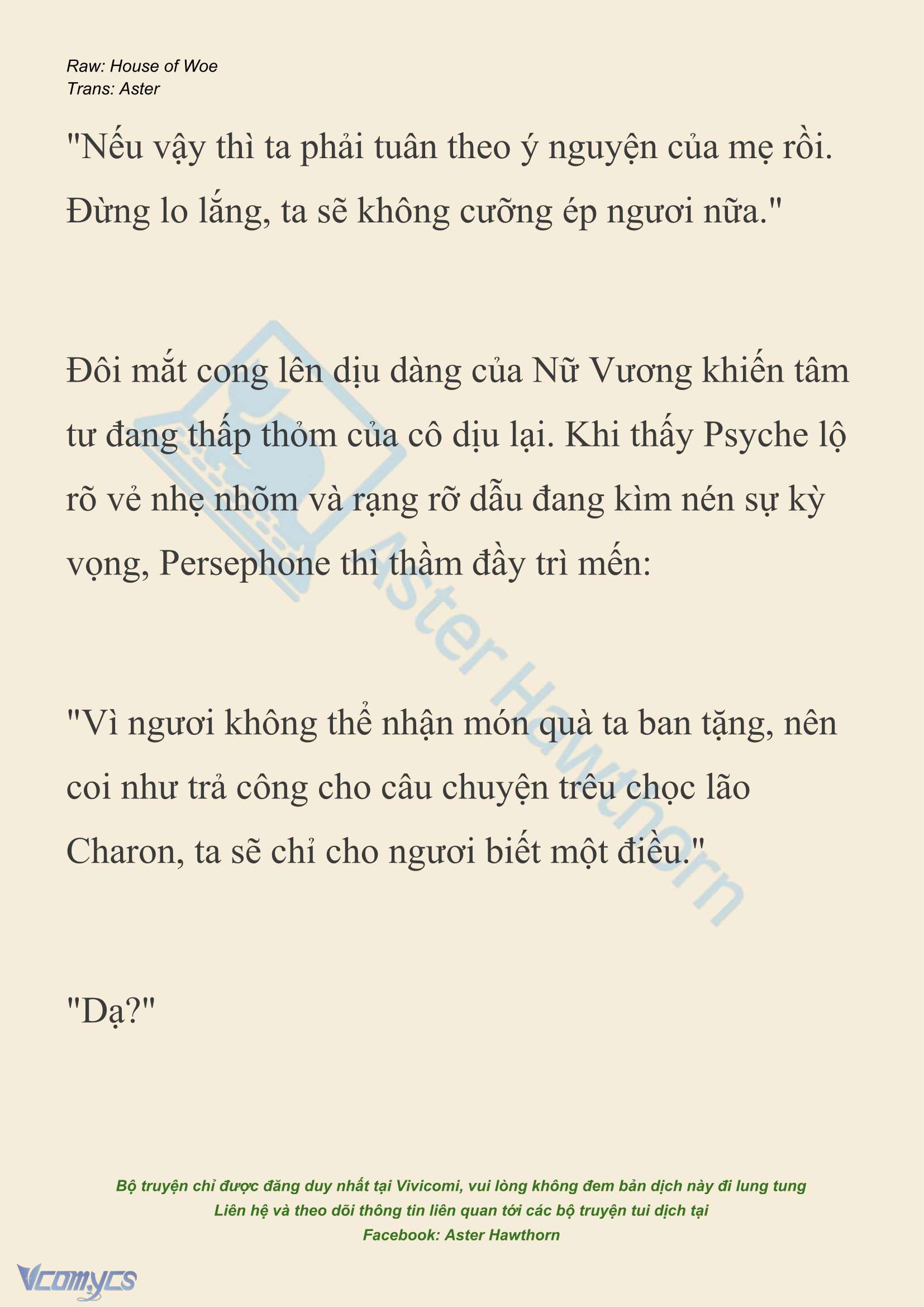 [NOVEL] Dành Cho Các Nữ Thần: Dành cho Psyche Chapter 49 - Trang 20