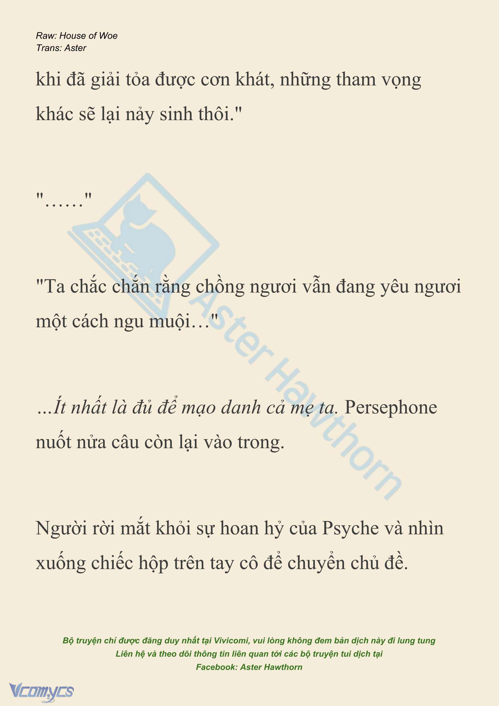 [NOVEL] Dành Cho Các Nữ Thần: Dành cho Psyche Chapter 49 - Trang 22
