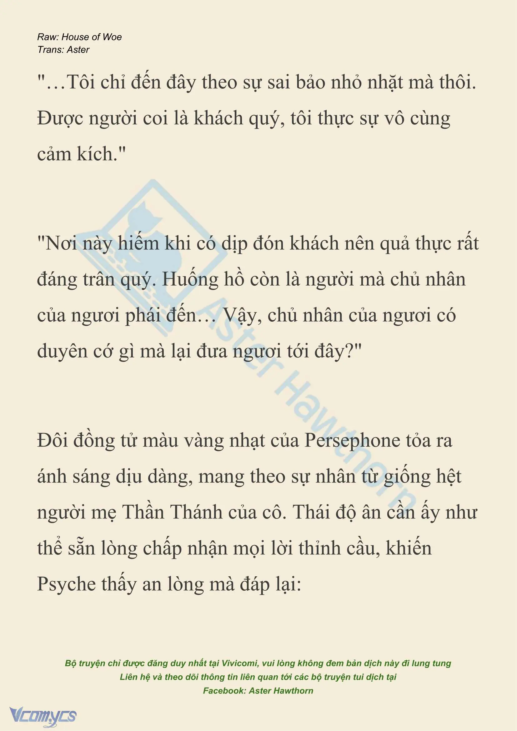 [NOVEL] Dành Cho Các Nữ Thần: Dành cho Psyche Chapter 49 - Trang 4