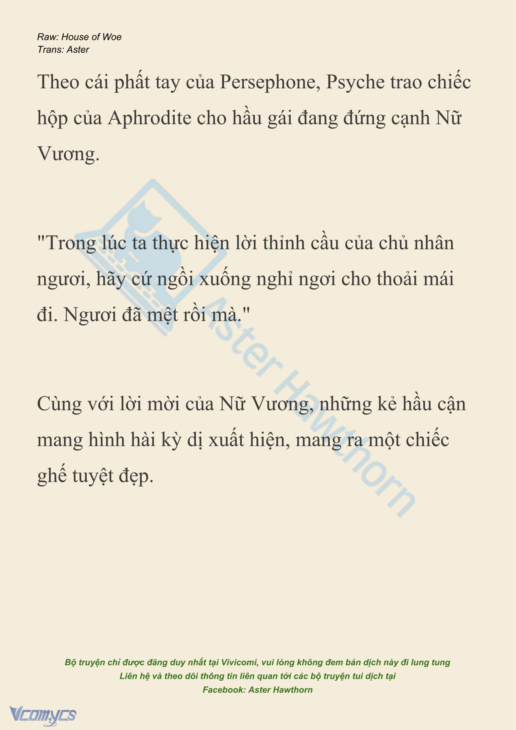 [NOVEL] Dành Cho Các Nữ Thần: Dành cho Psyche Chapter 49 - Trang 6