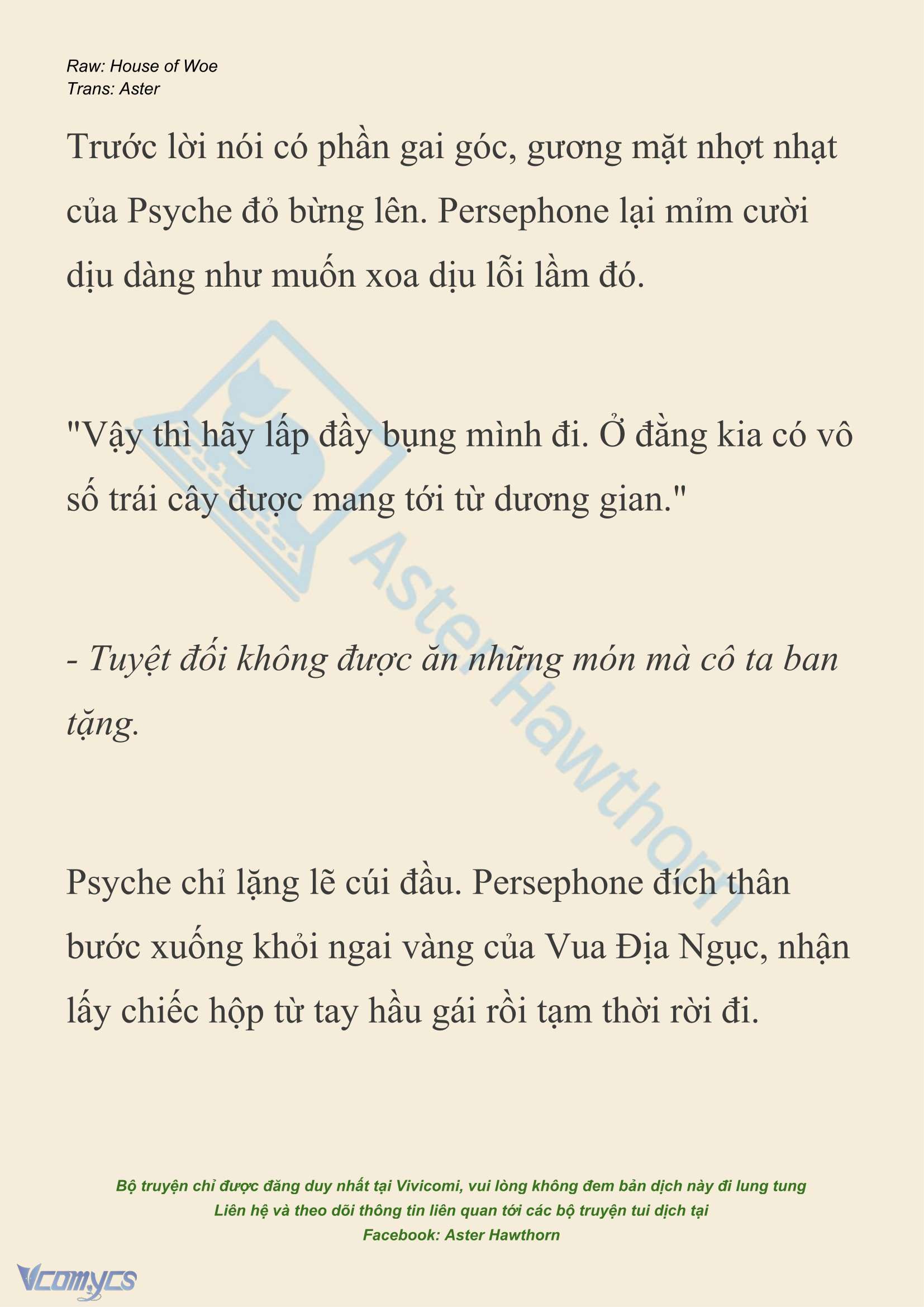 [NOVEL] Dành Cho Các Nữ Thần: Dành cho Psyche Chapter 49 - Trang 9