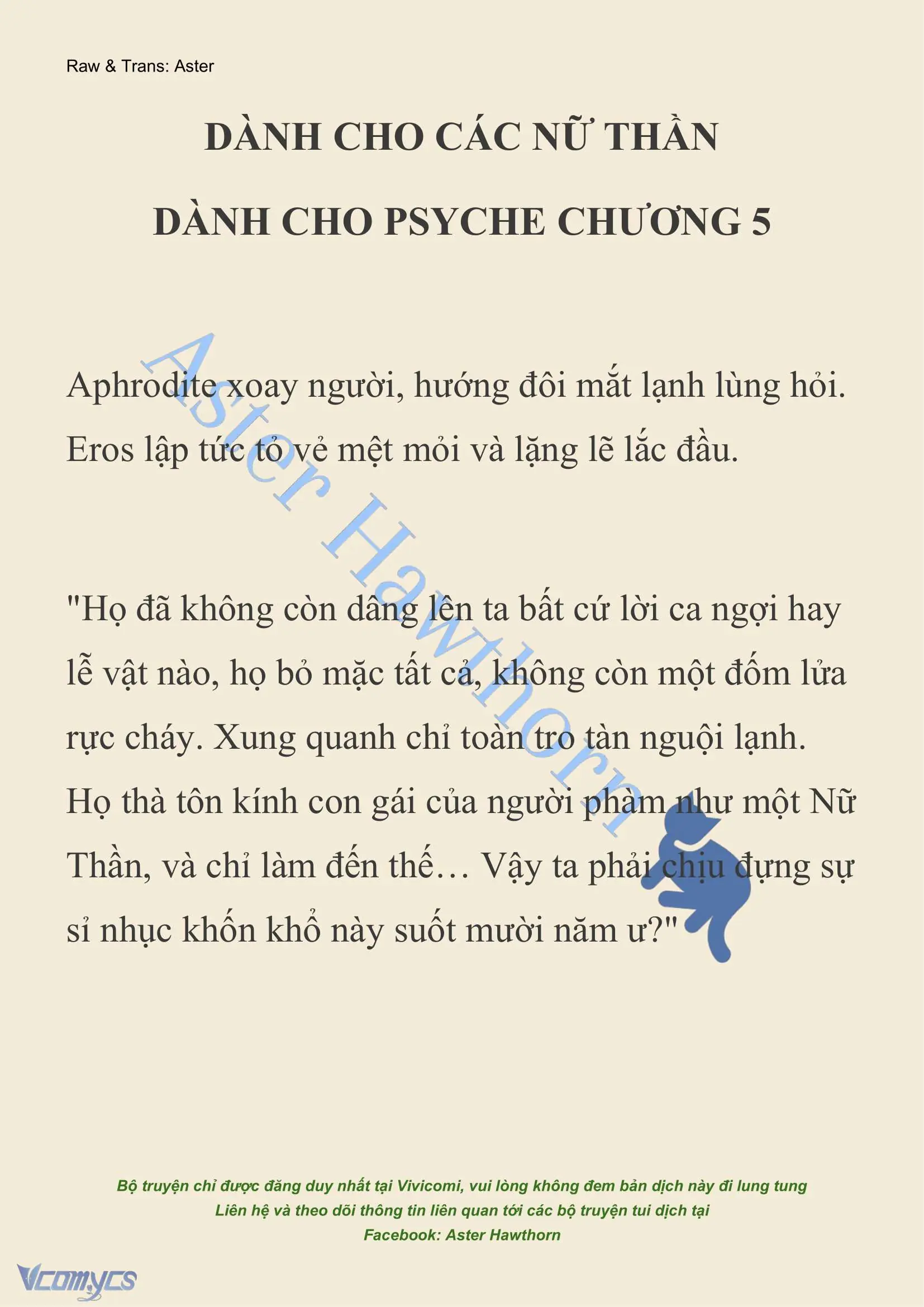 [NOVEL] Dành Cho Các Nữ Thần: Dành cho Psyche Chapter 5 - Trang 3