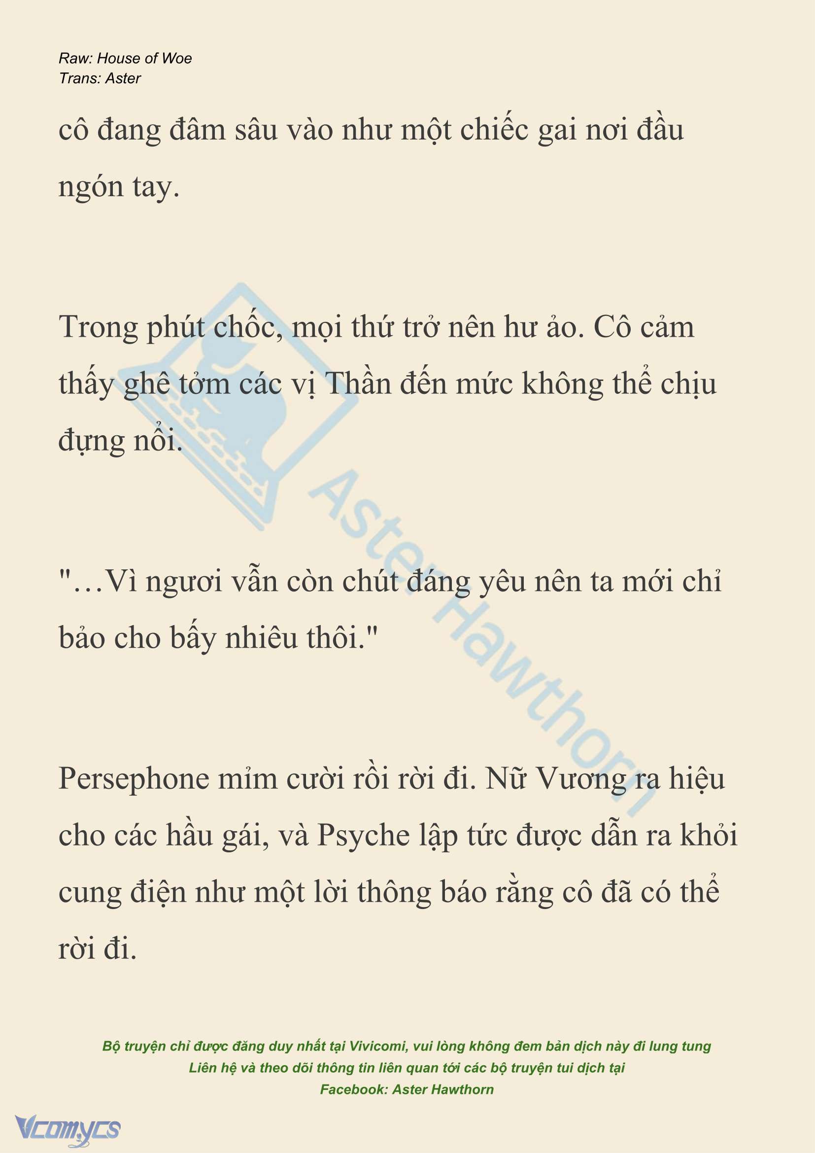 [NOVEL] Dành Cho Các Nữ Thần: Dành cho Psyche Chapter 50 - Trang 10