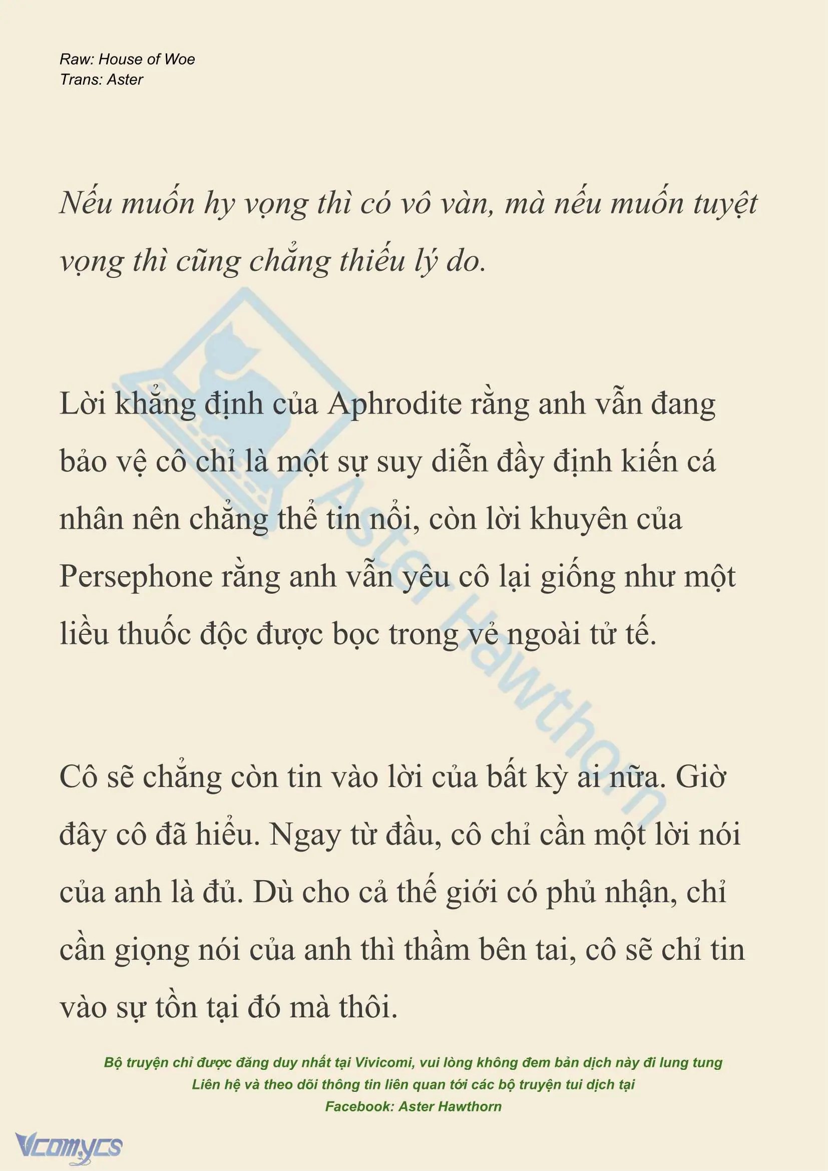[NOVEL] Dành Cho Các Nữ Thần: Dành cho Psyche Chapter 50 - Trang 15