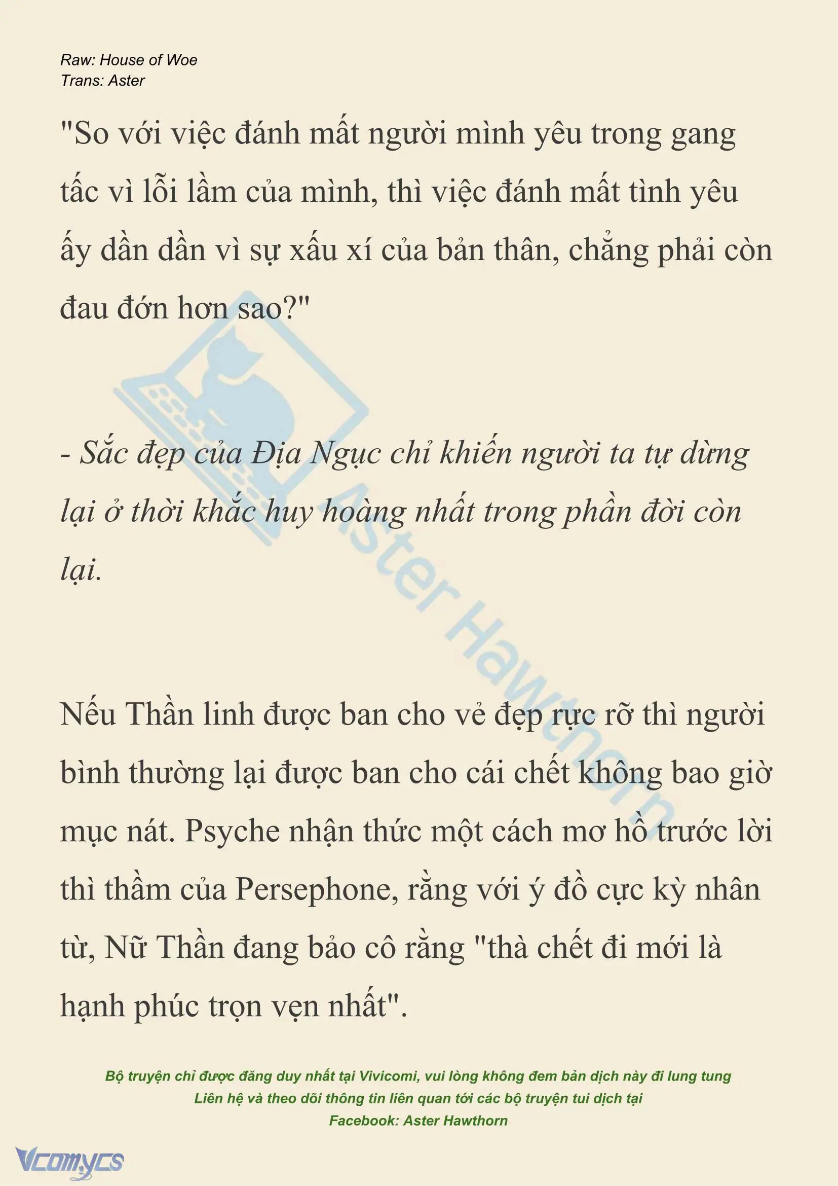 [NOVEL] Dành Cho Các Nữ Thần: Dành cho Psyche Chapter 50 - Trang 7