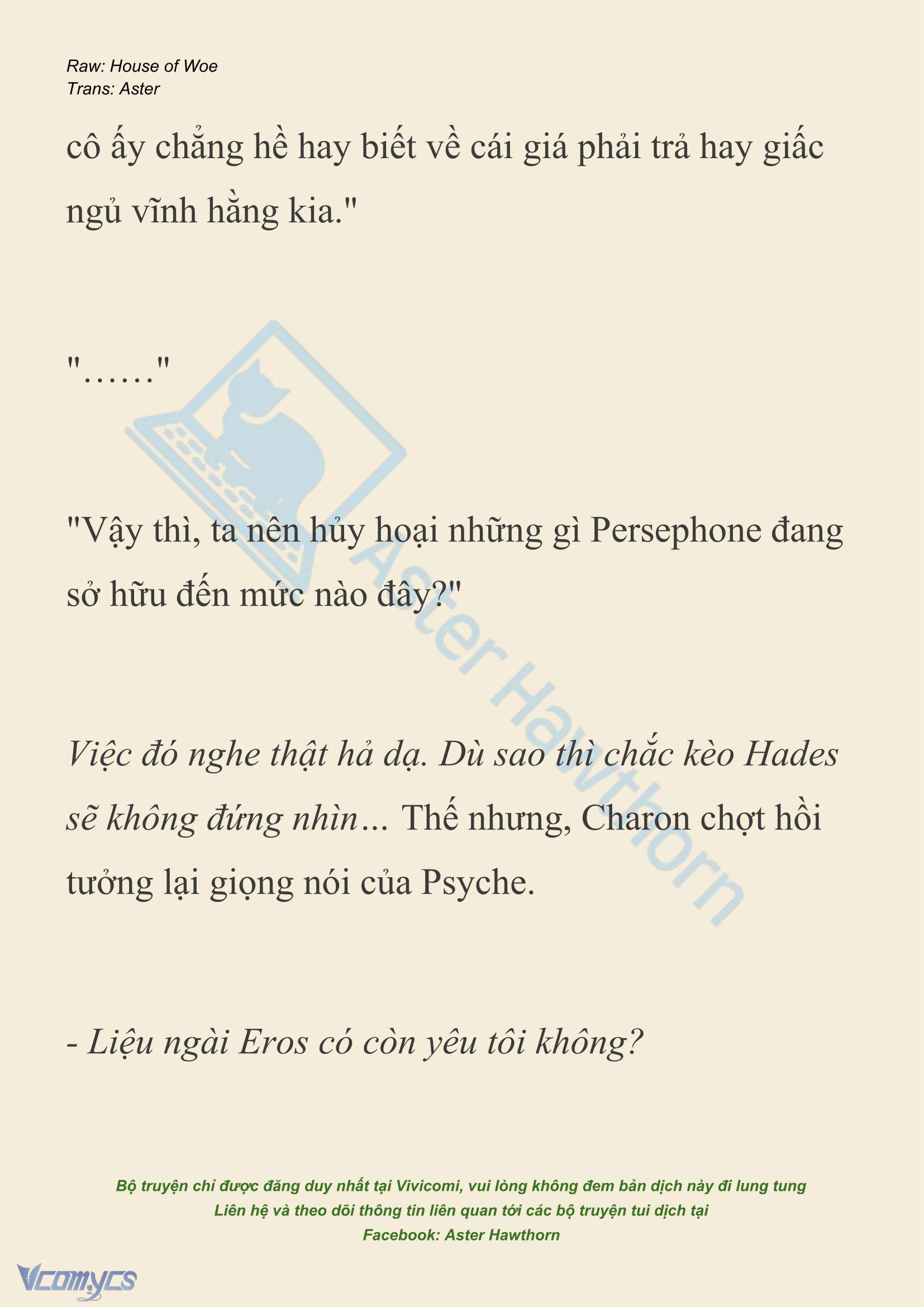 [NOVEL] Dành Cho Các Nữ Thần: Dành cho Psyche Chapter 52 - Trang 10
