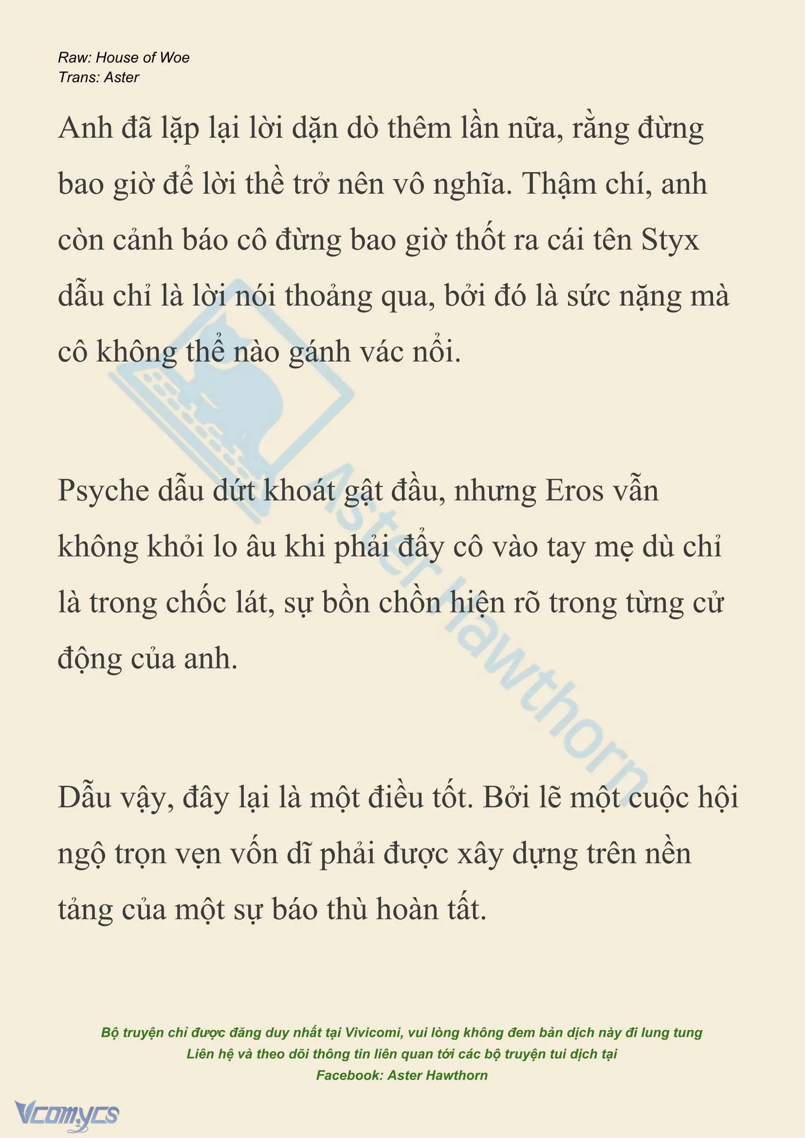 [NOVEL] Dành Cho Các Nữ Thần: Dành cho Psyche Chapter 54 - Trang 3
