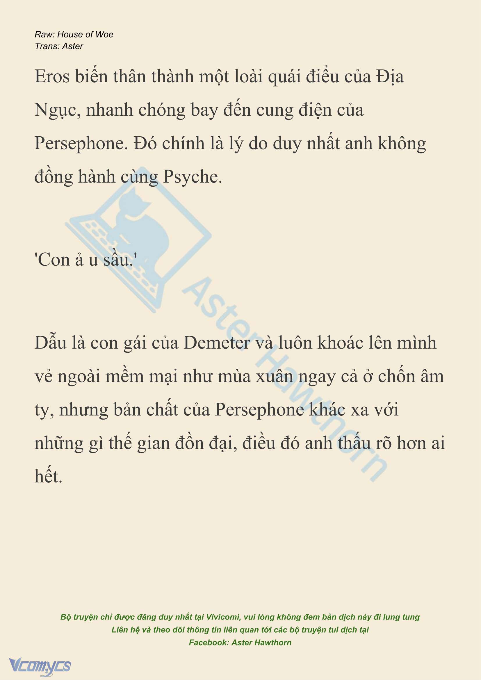 [NOVEL] Dành Cho Các Nữ Thần: Dành cho Psyche Chapter 54 - Trang 4
