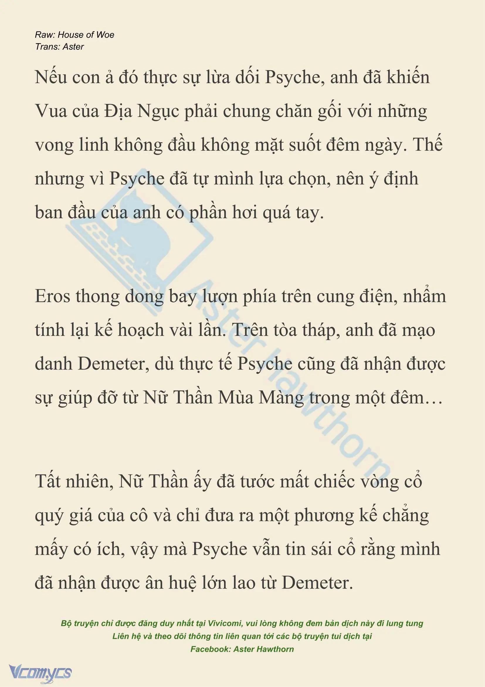 [NOVEL] Dành Cho Các Nữ Thần: Dành cho Psyche Chapter 54 - Trang 5