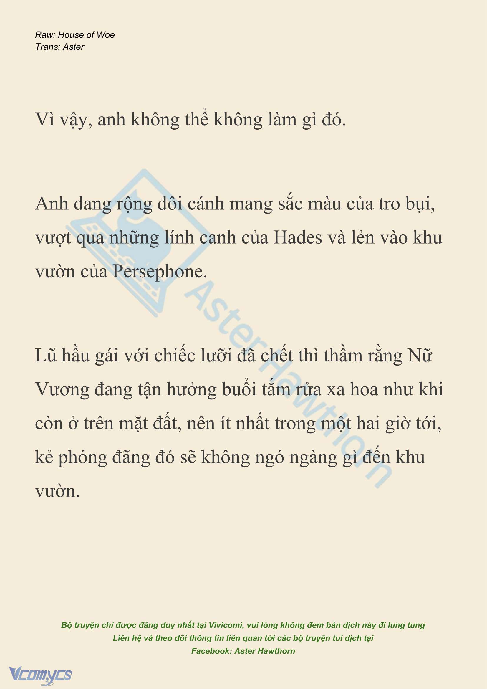 [NOVEL] Dành Cho Các Nữ Thần: Dành cho Psyche Chapter 54 - Trang 8