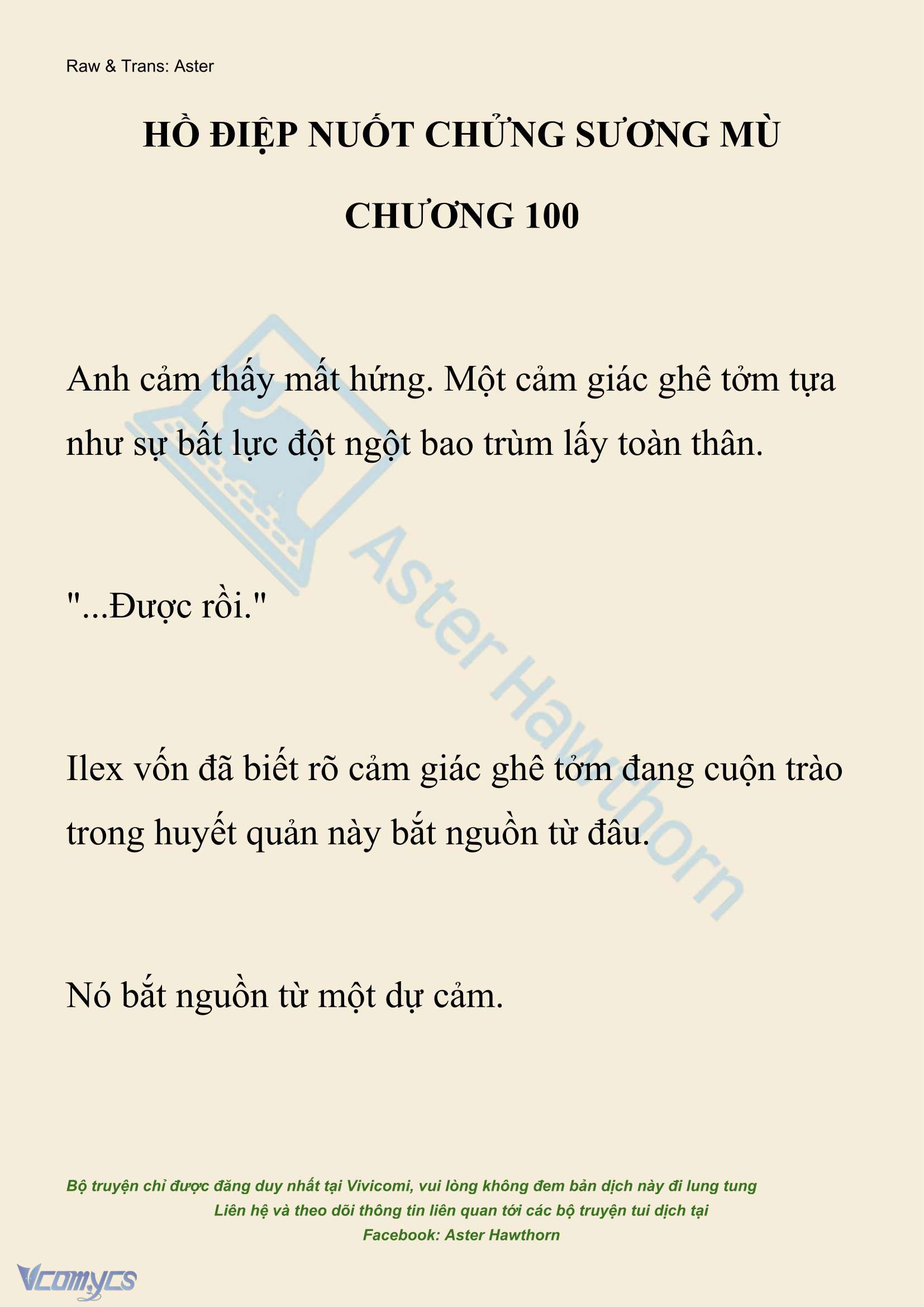 [NOVEL] Hồ Điệp Nuốt Chửng Sương Mù Chapter 100 - Trang 2