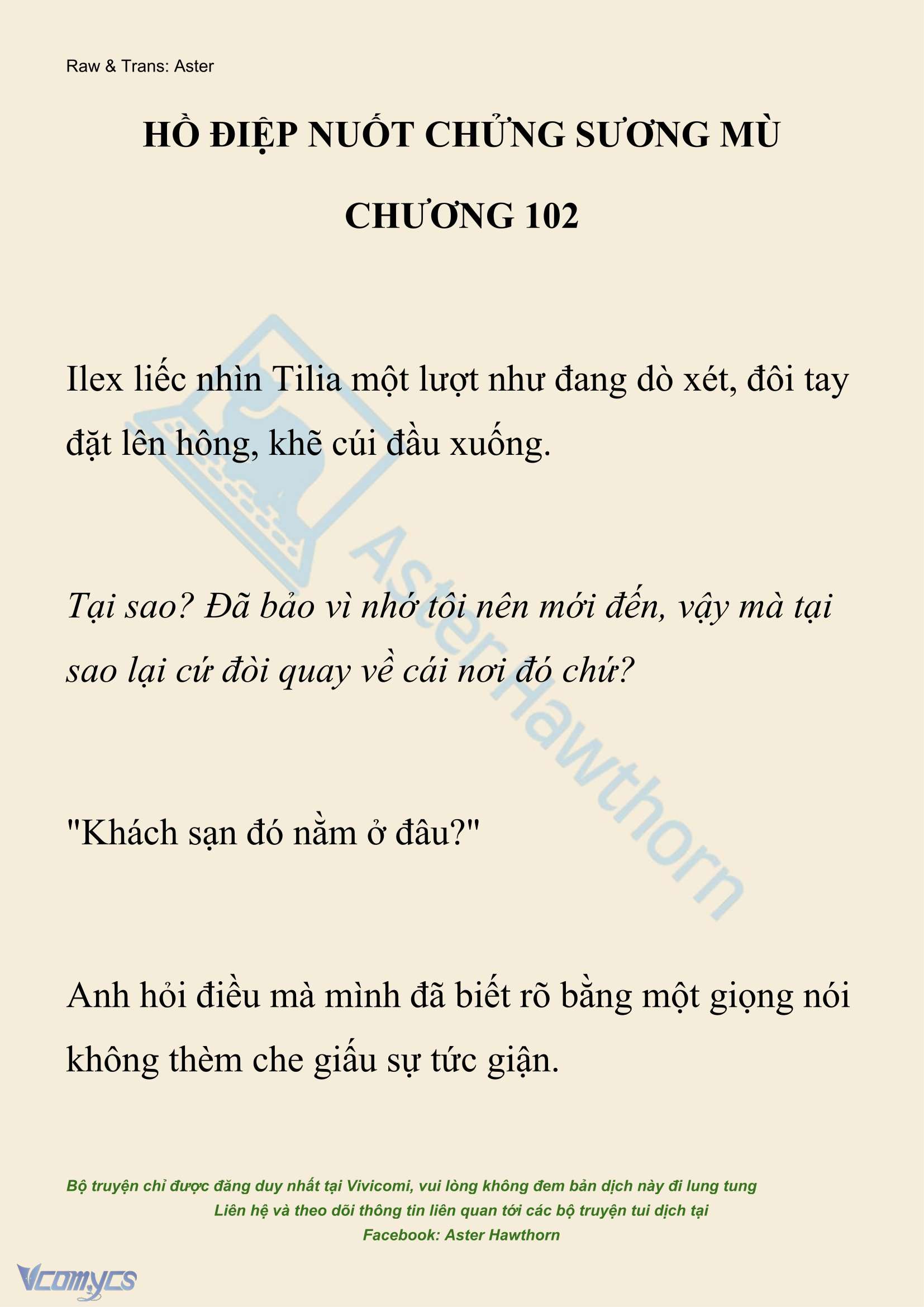 [NOVEL] Hồ Điệp Nuốt Chửng Sương Mù Chapter 102 - Trang 2
