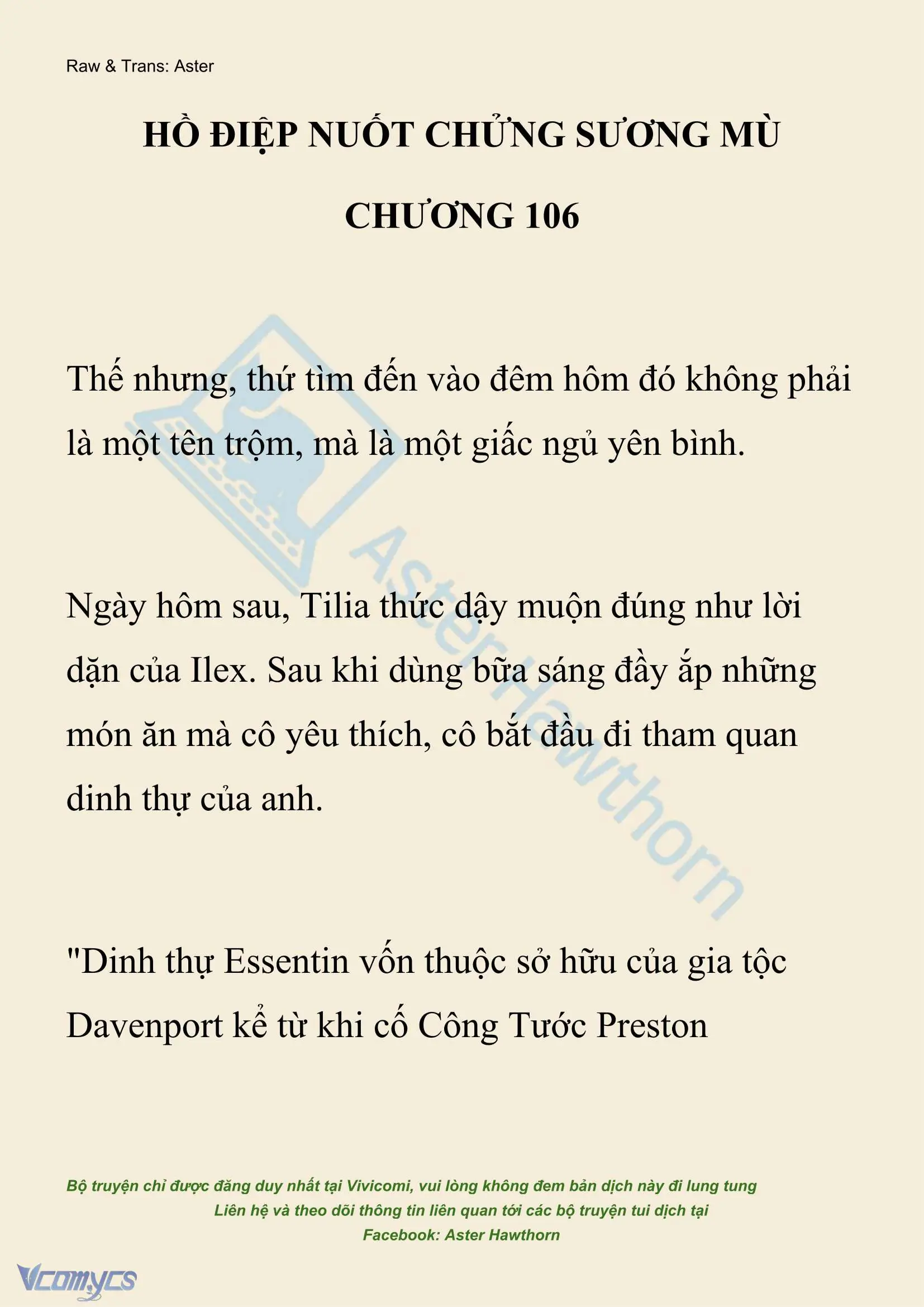 [NOVEL] Hồ Điệp Nuốt Chửng Sương Mù Chapter 106 - Trang 2