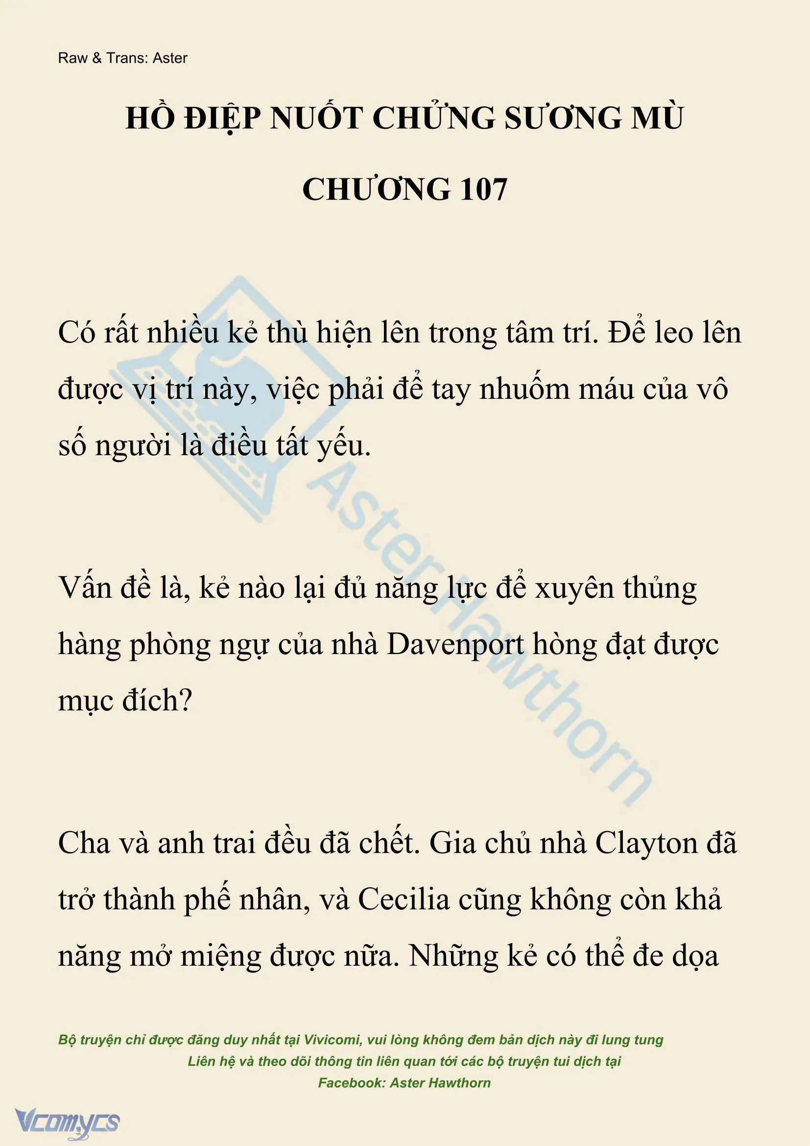 [NOVEL] Hồ Điệp Nuốt Chửng Sương Mù Chapter 107 - Trang 2