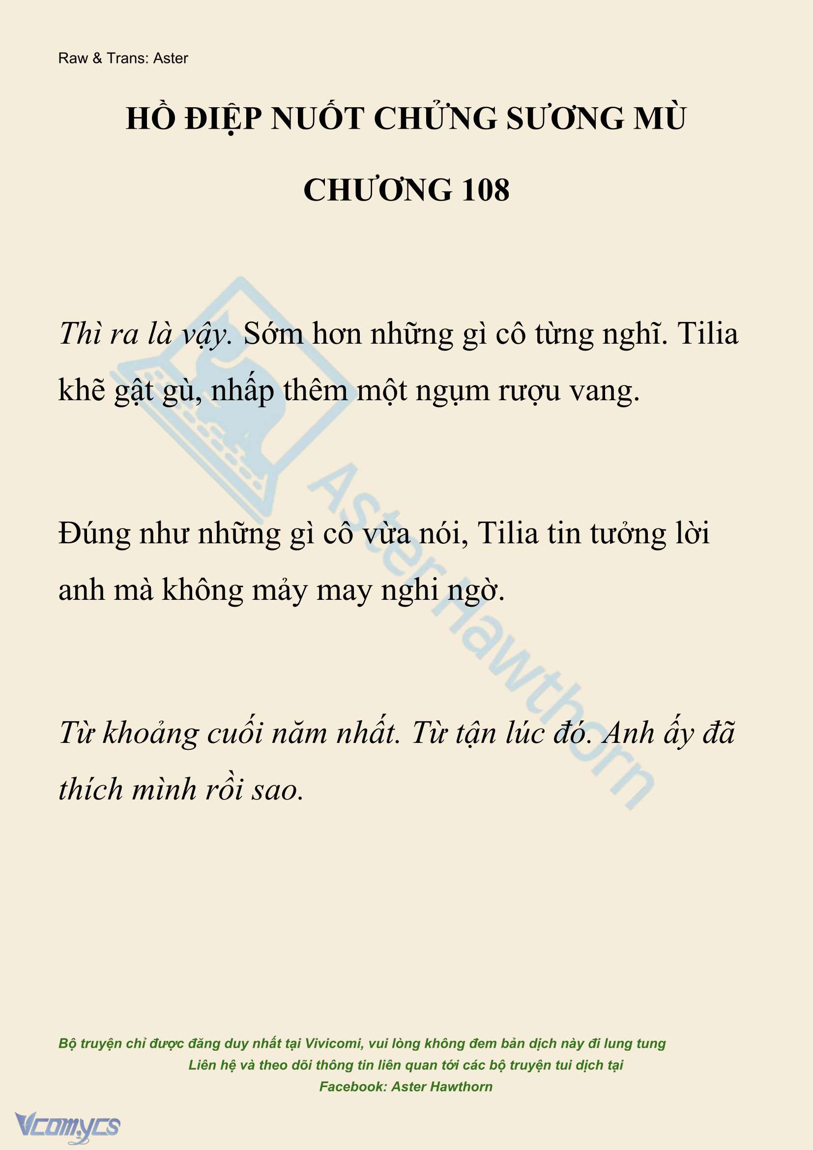 [NOVEL] Hồ Điệp Nuốt Chửng Sương Mù Chapter 108 - Trang 2