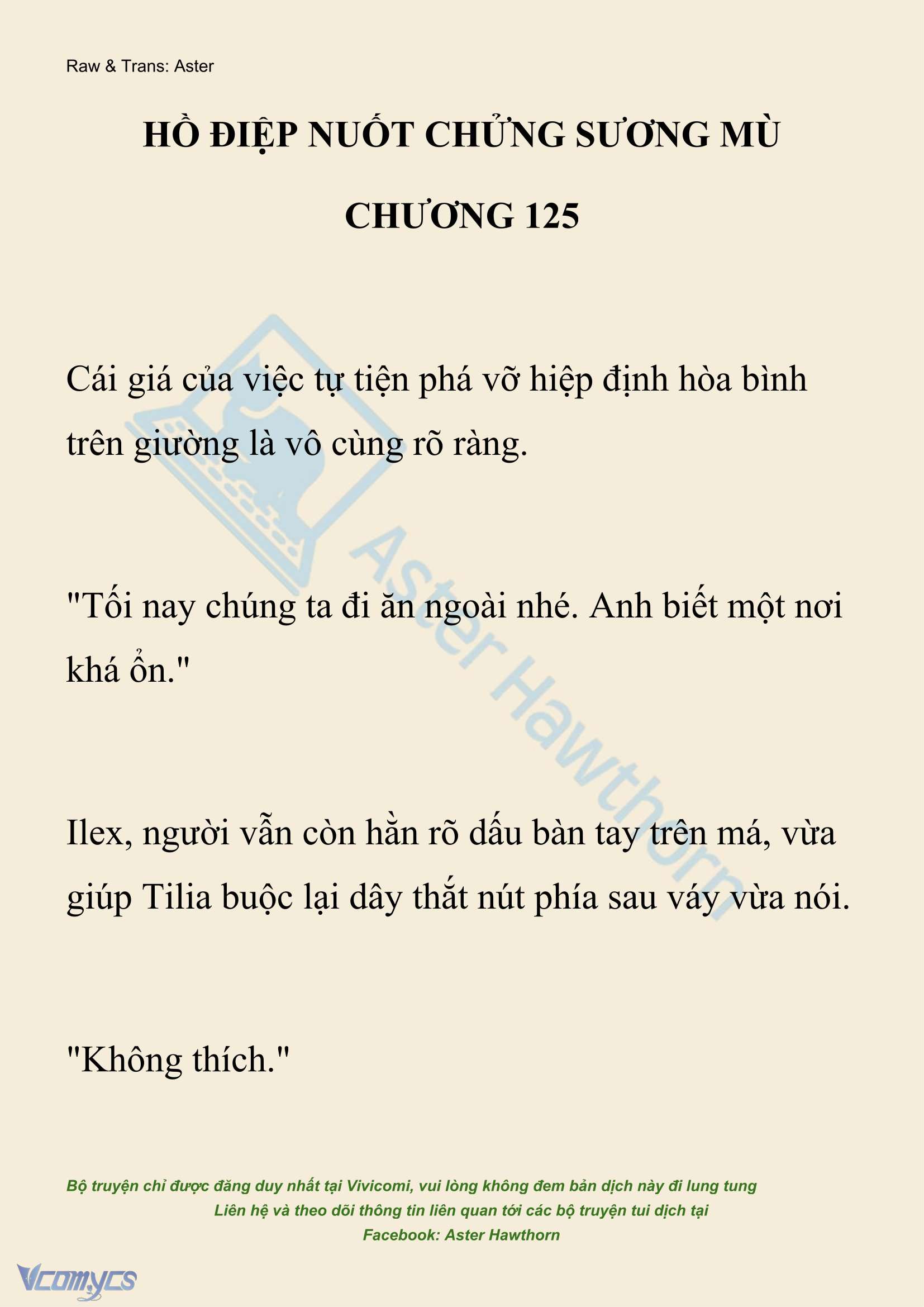 [NOVEL] Hồ Điệp Nuốt Chửng Sương Mù Chapter 125 - Trang 2