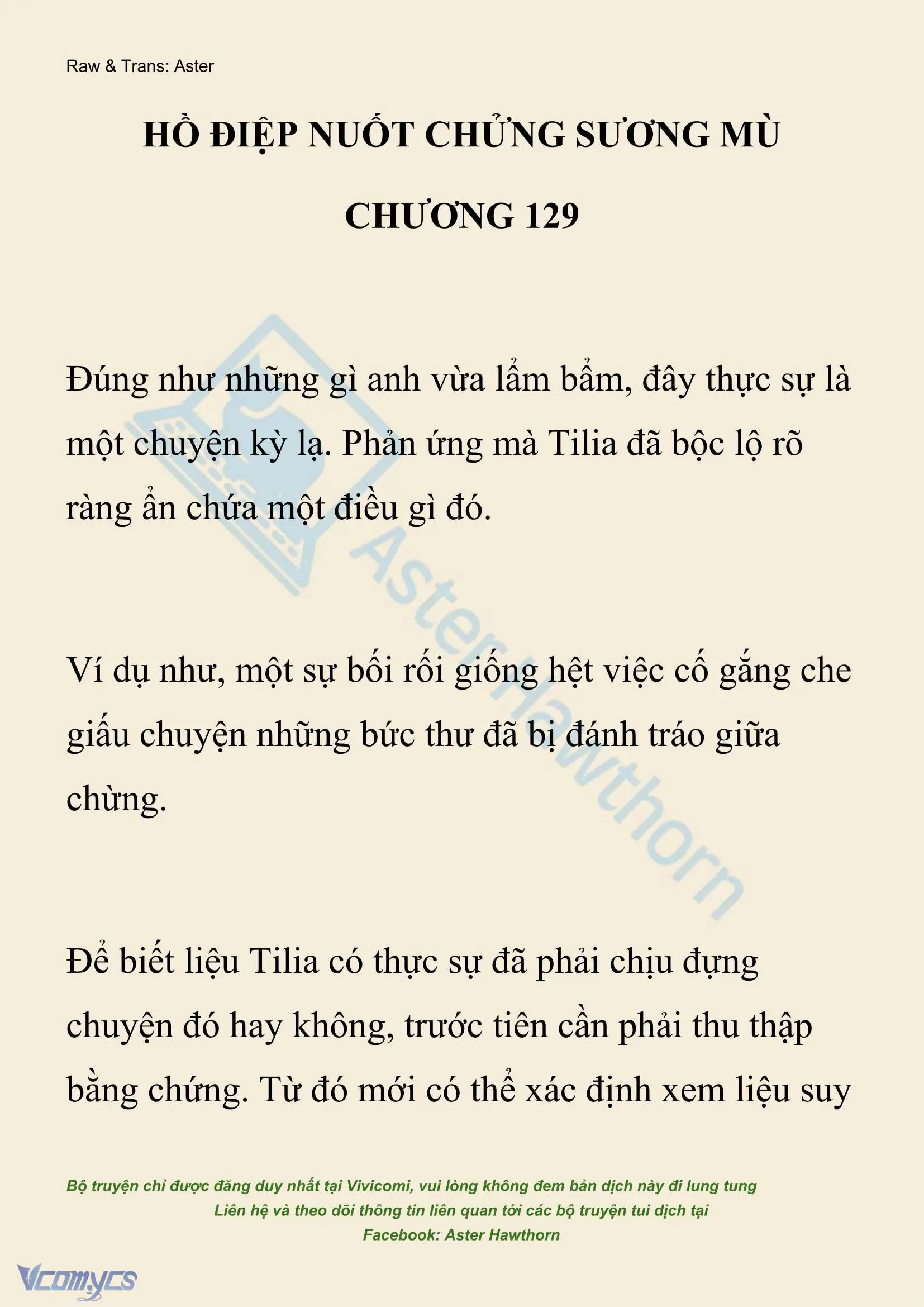 [NOVEL] Hồ Điệp Nuốt Chửng Sương Mù Chapter 129 - Trang 2
