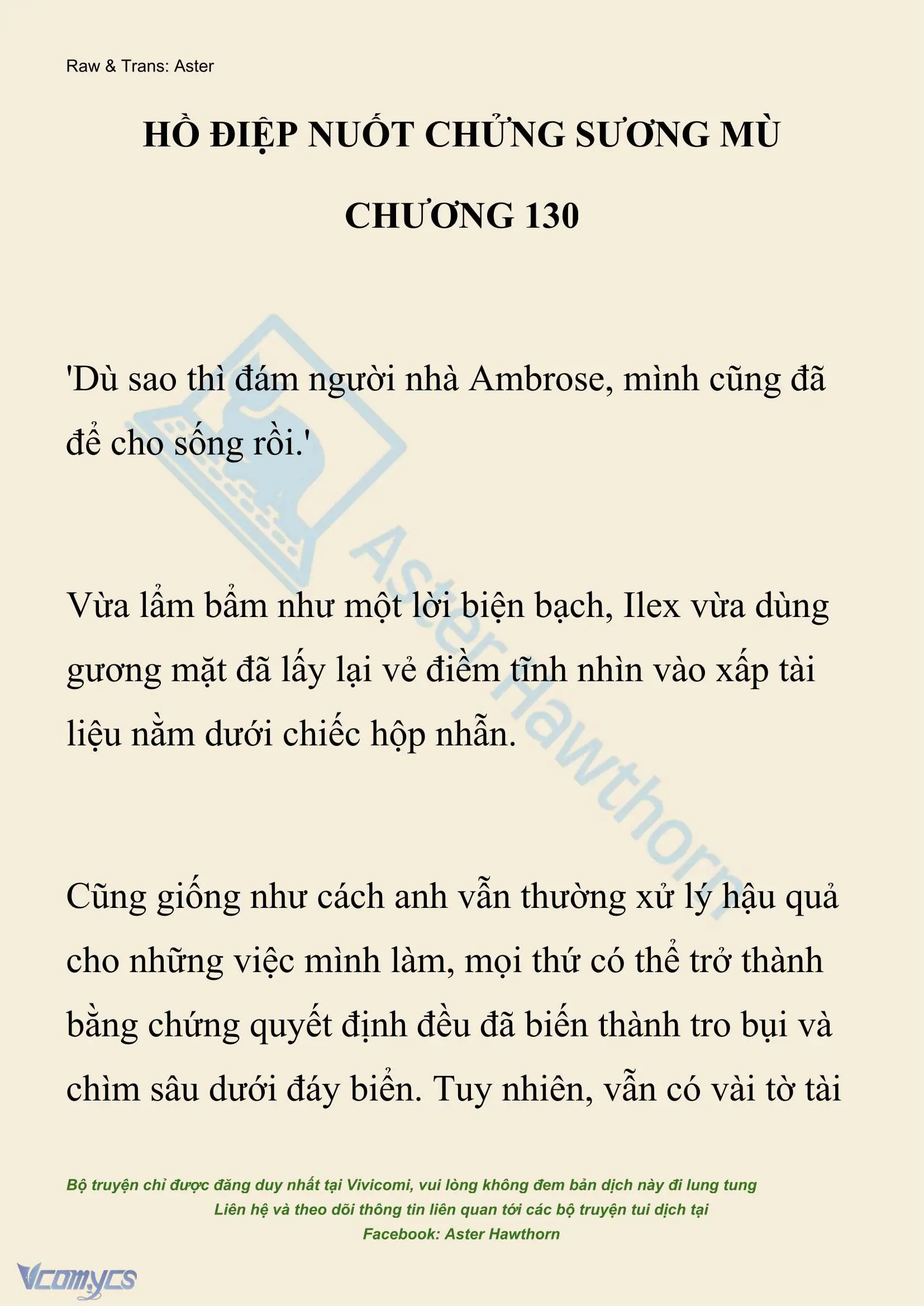 [NOVEL] Hồ Điệp Nuốt Chửng Sương Mù Chapter 130 - Trang 2