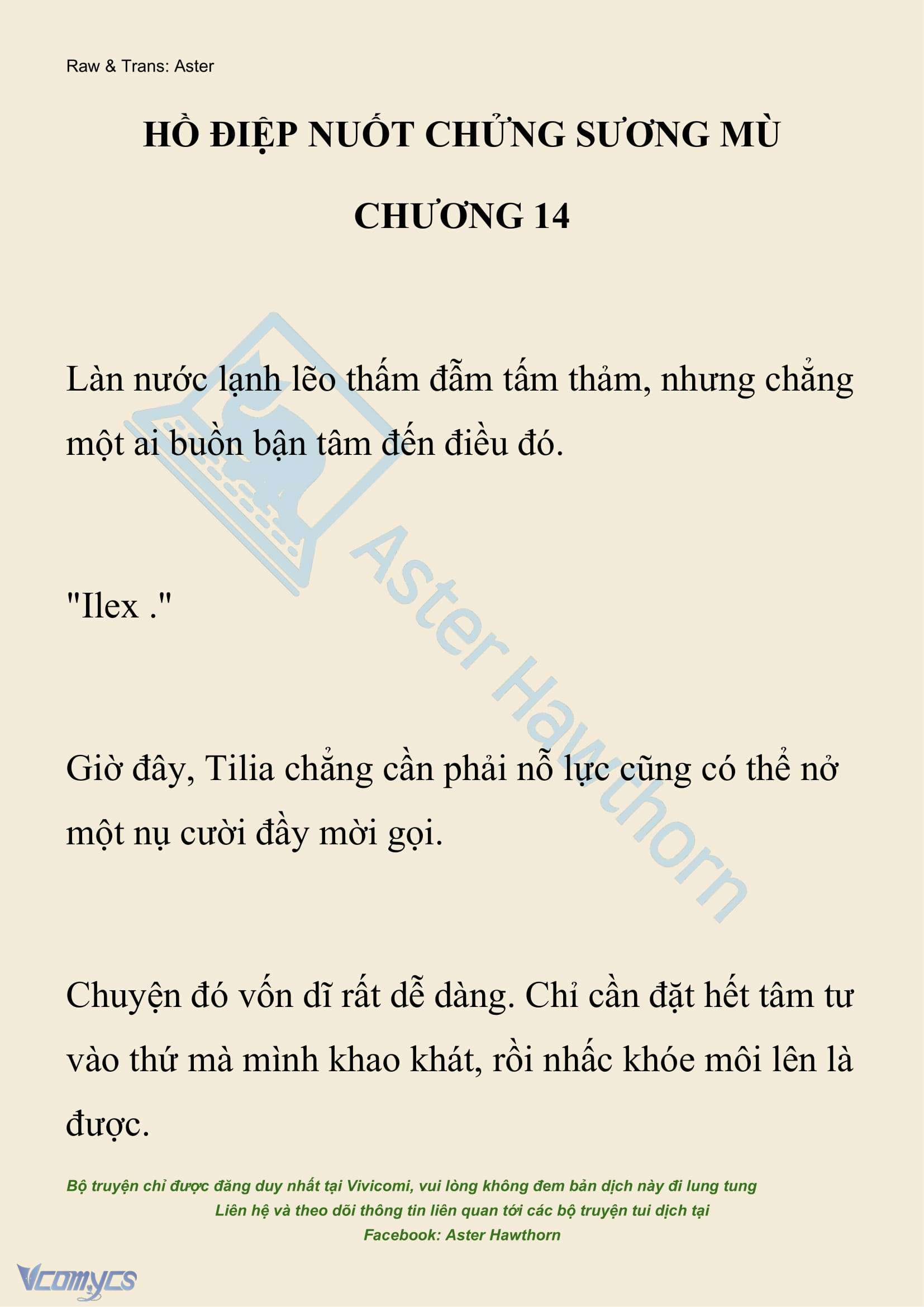 [NOVEL] Hồ Điệp Nuốt Chửng Sương Mù Chapter 14 - Trang 2