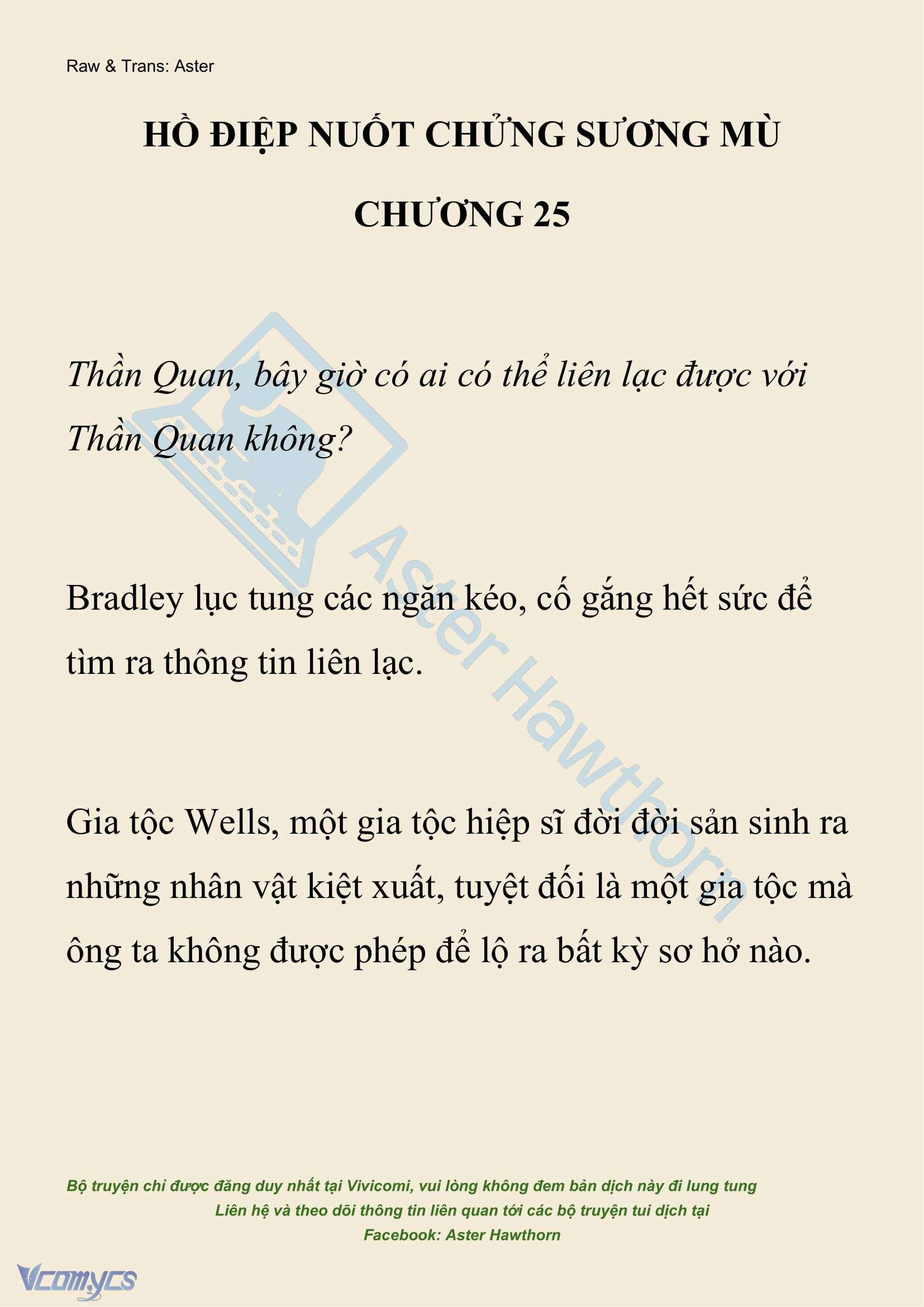 [NOVEL] Hồ Điệp Nuốt Chửng Sương Mù Chapter 25 - Trang 2
