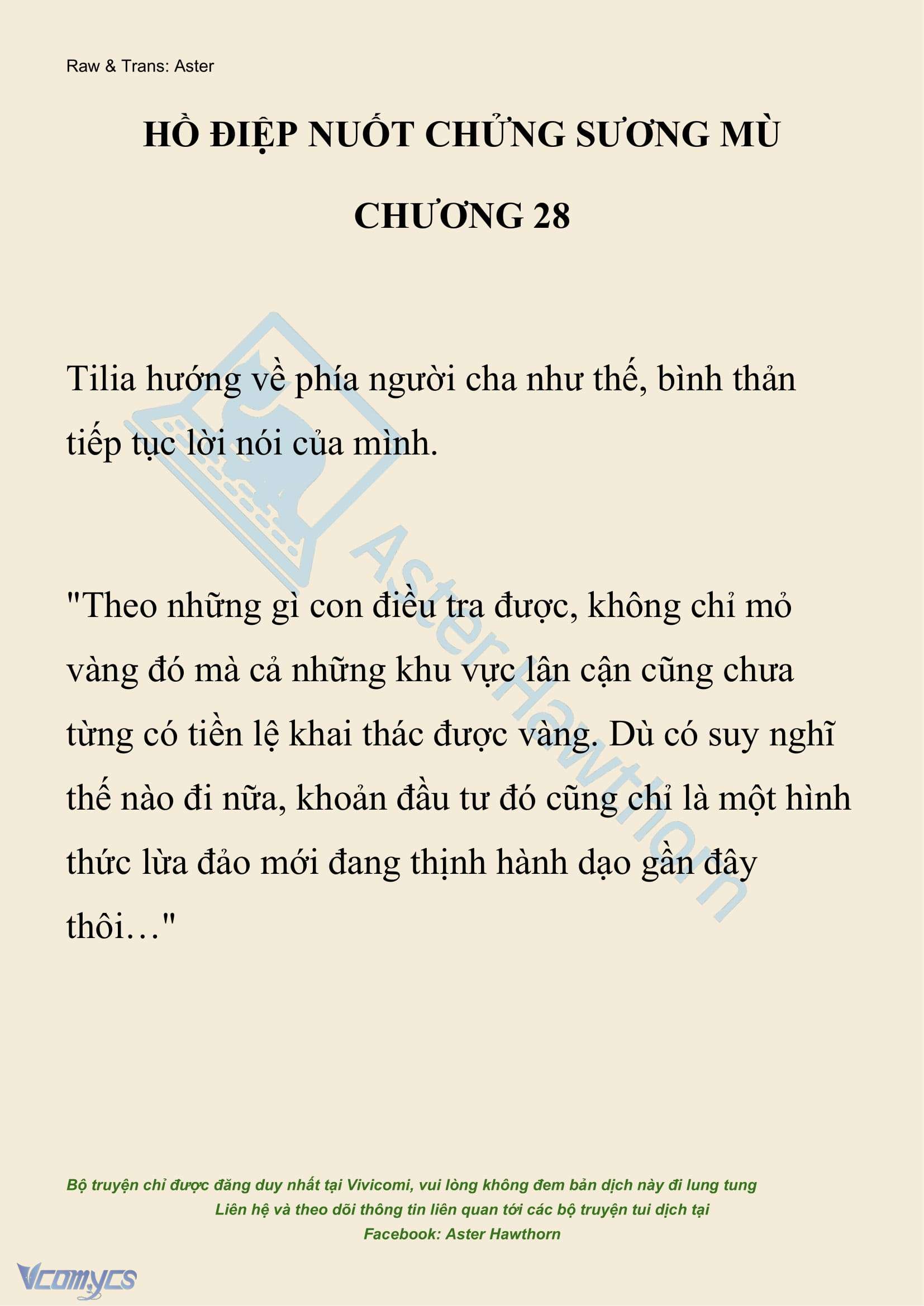 [NOVEL] Hồ Điệp Nuốt Chửng Sương Mù Chapter 28 - Trang 2