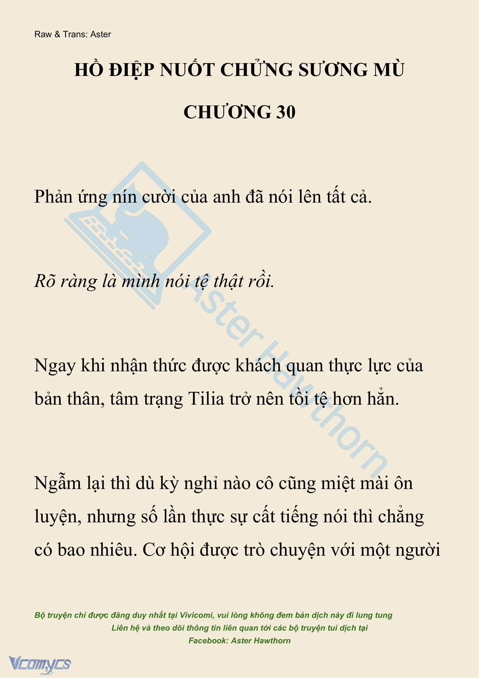 [NOVEL] Hồ Điệp Nuốt Chửng Sương Mù Chapter 30 - Trang 2