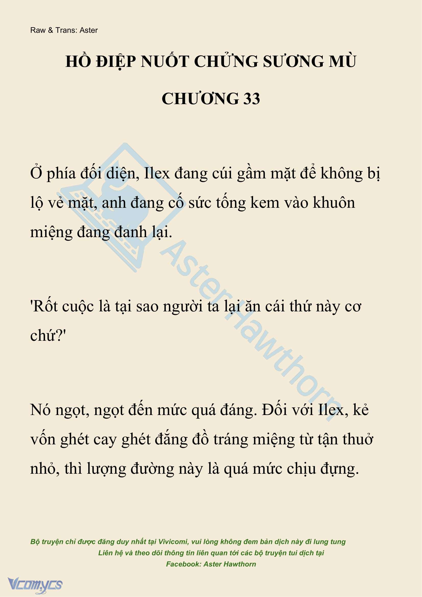 [NOVEL] Hồ Điệp Nuốt Chửng Sương Mù Chapter 33 - Trang 2