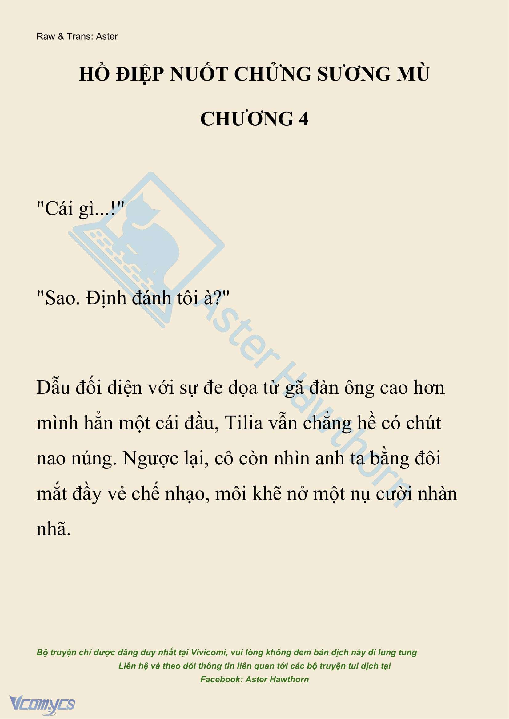 [NOVEL] Hồ Điệp Nuốt Chửng Sương Mù Chapter 4 - Trang 2
