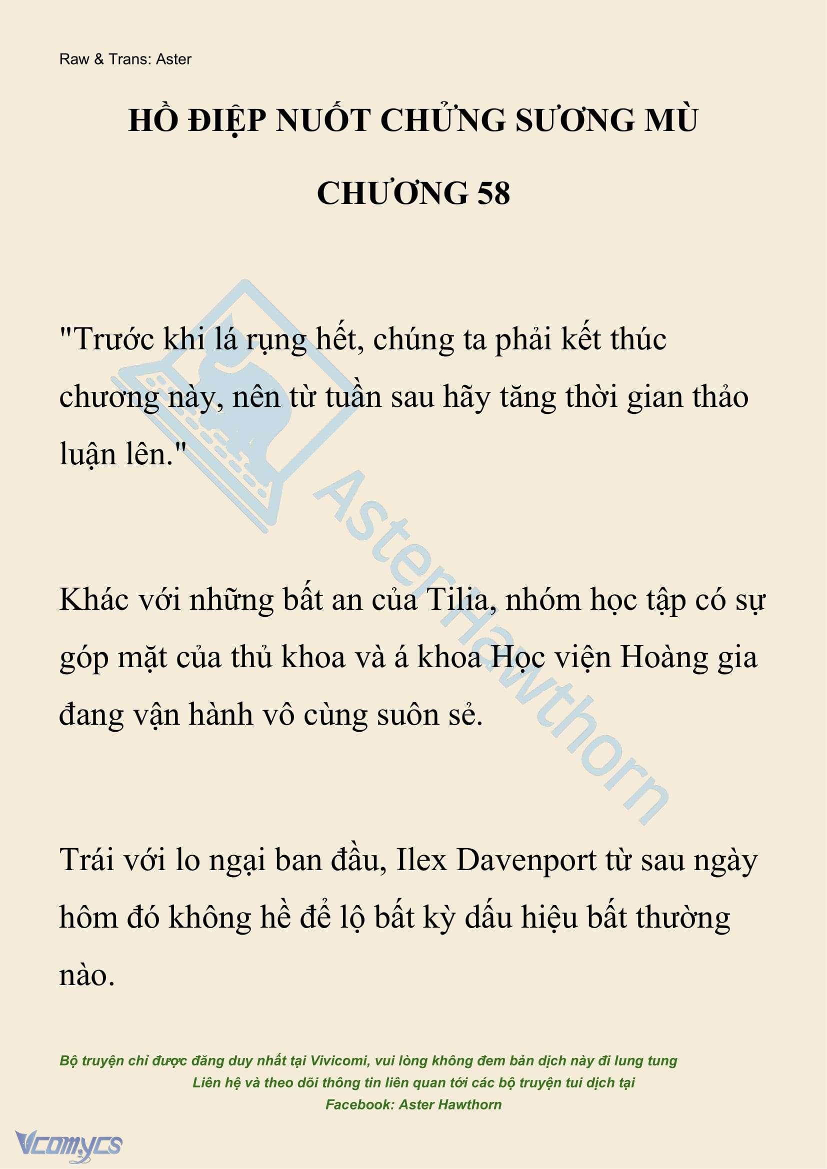 [NOVEL] Hồ Điệp Nuốt Chửng Sương Mù Chapter 58 - Trang 2