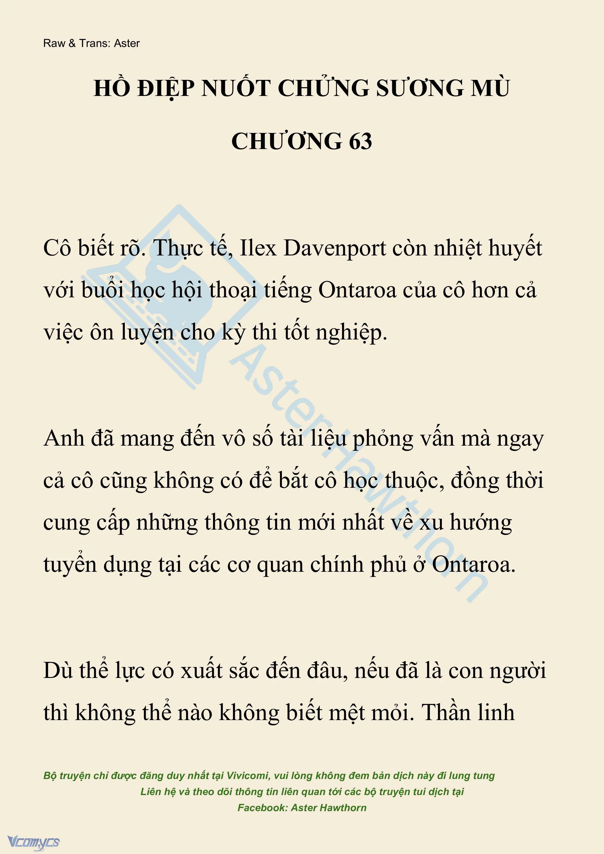 [NOVEL] Hồ Điệp Nuốt Chửng Sương Mù Chapter 63 - Trang 2