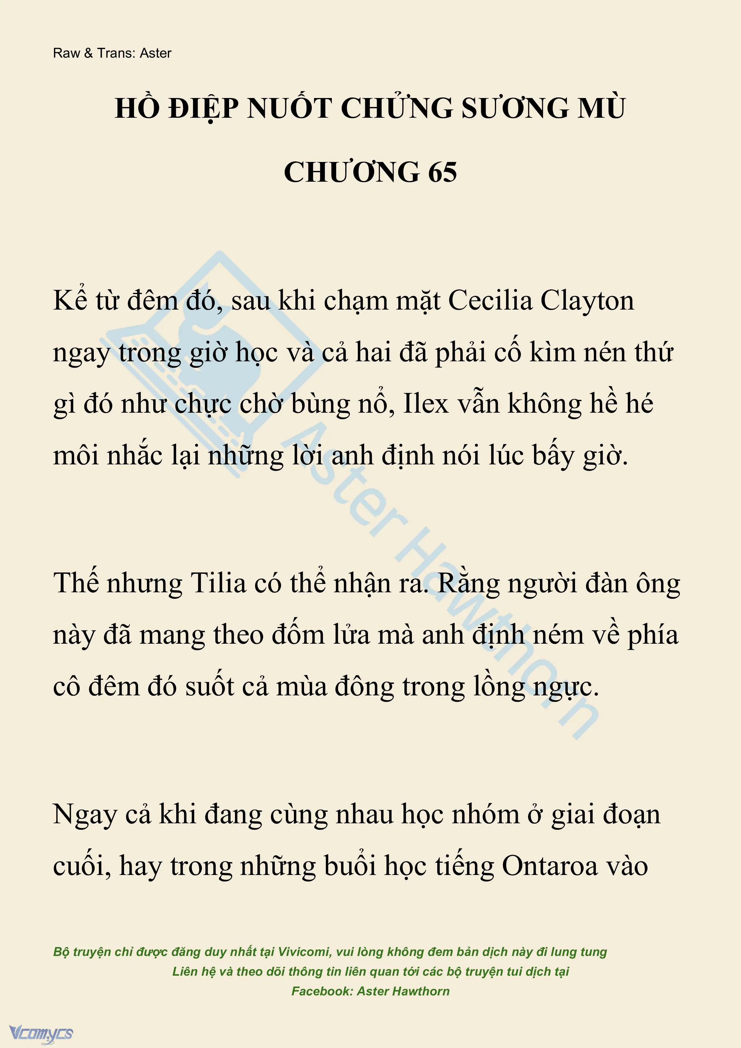 [NOVEL] Hồ Điệp Nuốt Chửng Sương Mù Chapter 65 - Trang 2