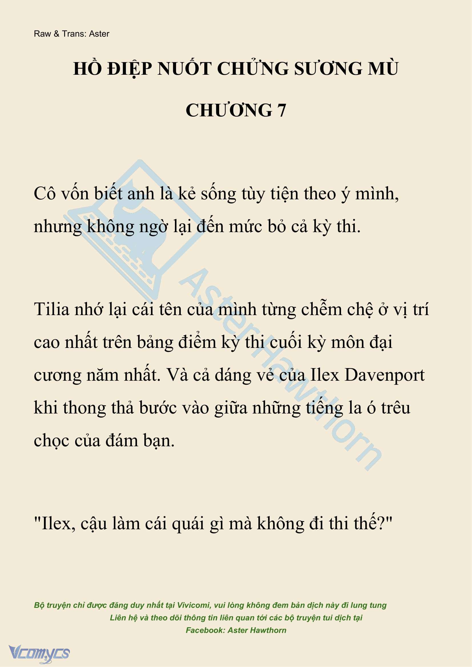 [NOVEL] Hồ Điệp Nuốt Chửng Sương Mù Chapter 7 - Trang 2