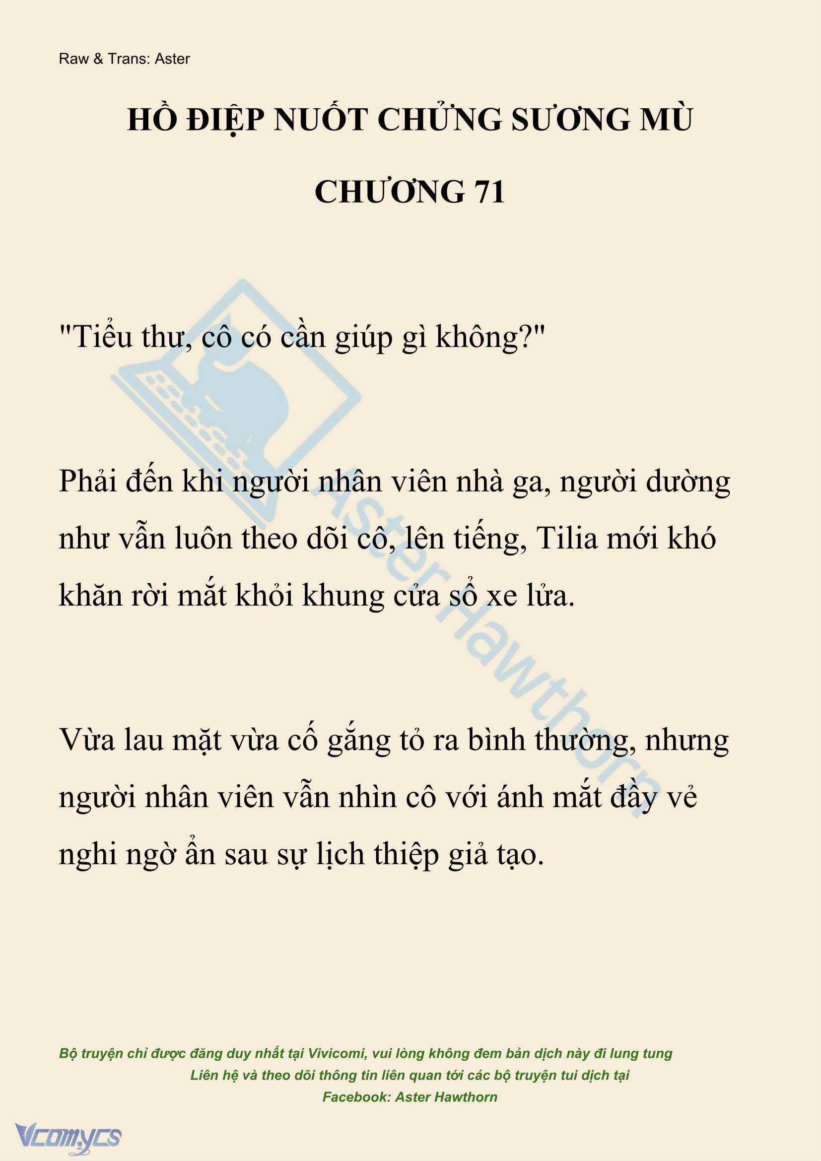 [NOVEL] Hồ Điệp Nuốt Chửng Sương Mù Chapter 71 - Trang 2