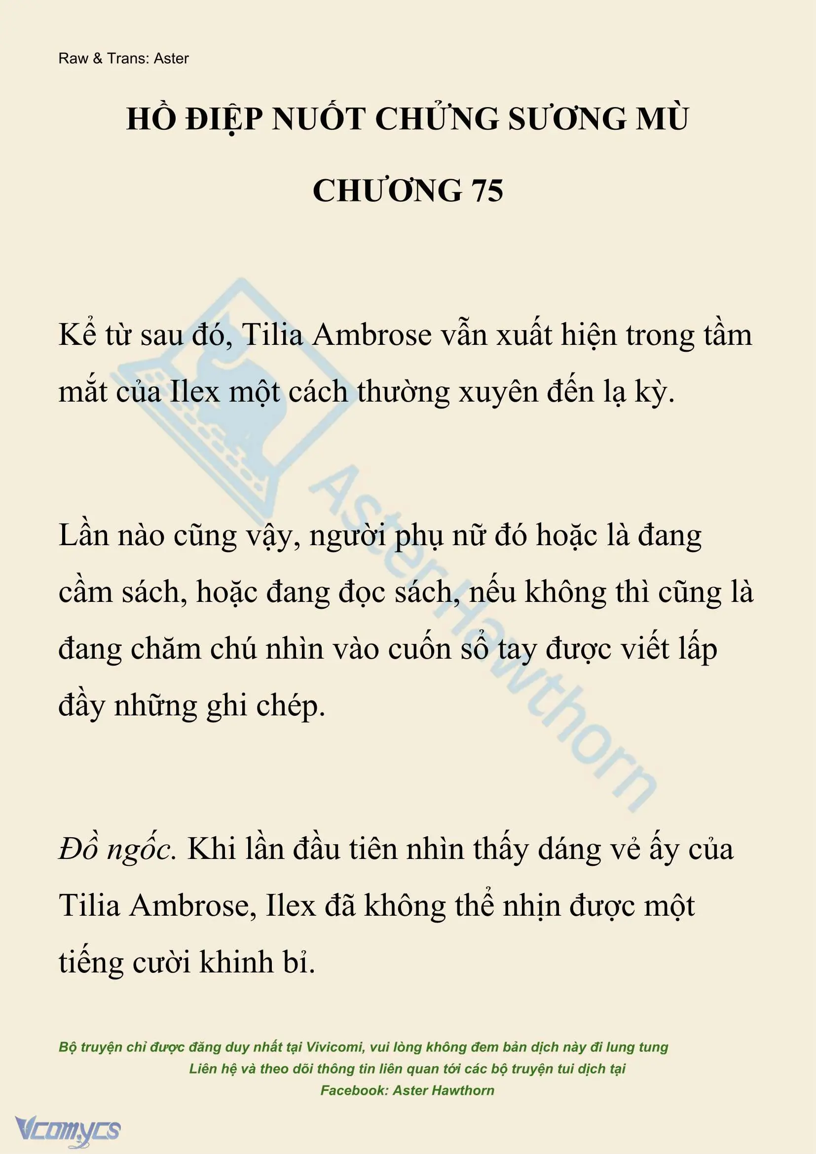 [NOVEL] Hồ Điệp Nuốt Chửng Sương Mù Chapter 75 - Trang 2