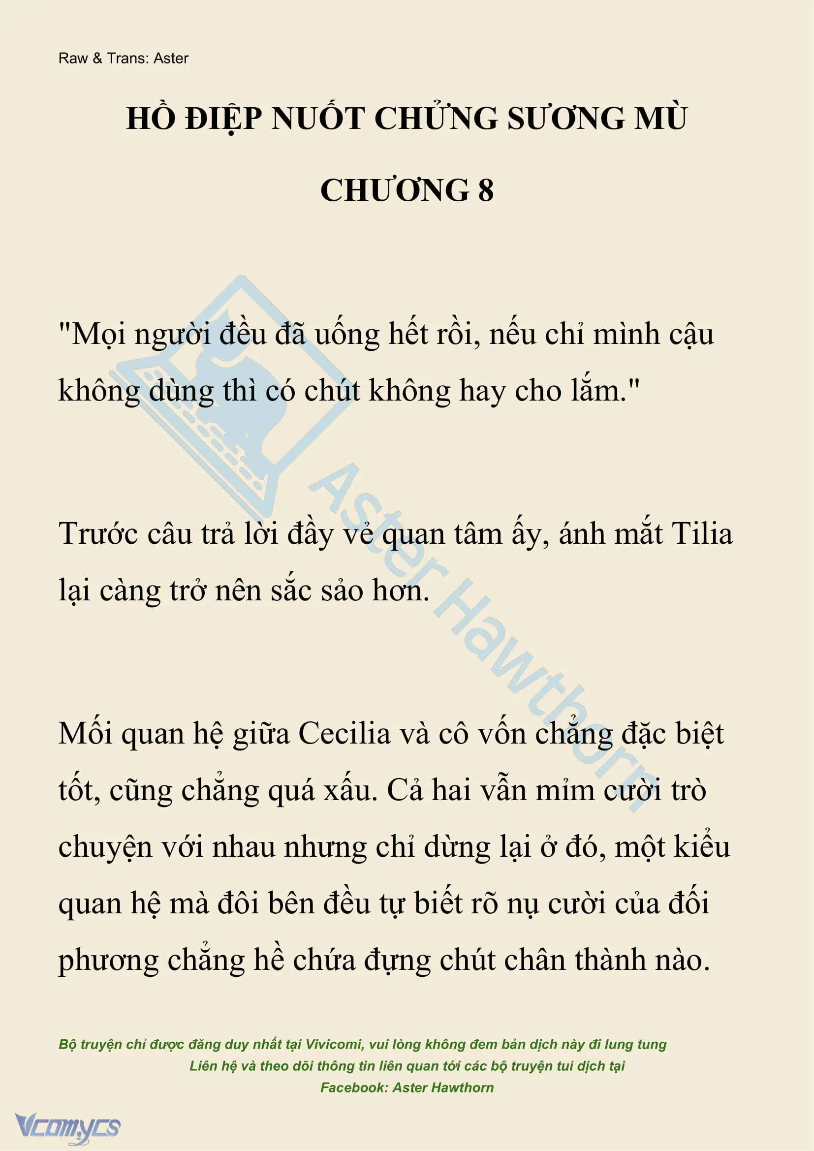 [NOVEL] Hồ Điệp Nuốt Chửng Sương Mù Chapter 8 - Trang 2
