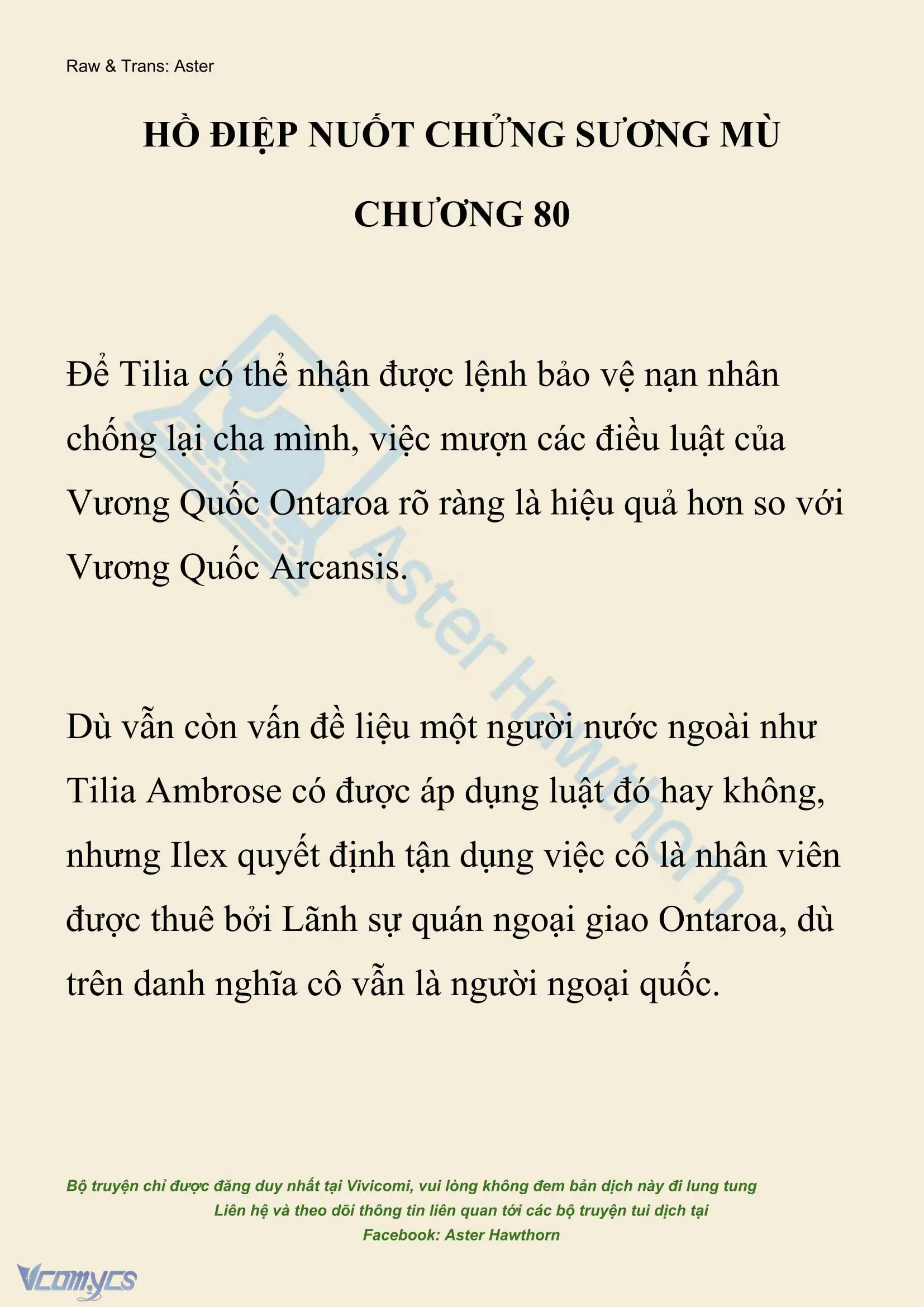 [NOVEL] Hồ Điệp Nuốt Chửng Sương Mù Chapter 80 - Trang 2